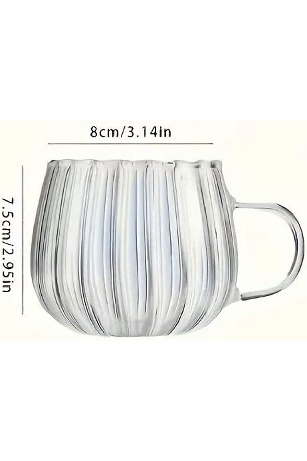 Shopverse Li̇fe 2 Adet Ateşe Dayanıklı 400 Ml Çi̇zgi̇li̇ Cam Kupa Mıt1100 Trendfli̇ck 1014773