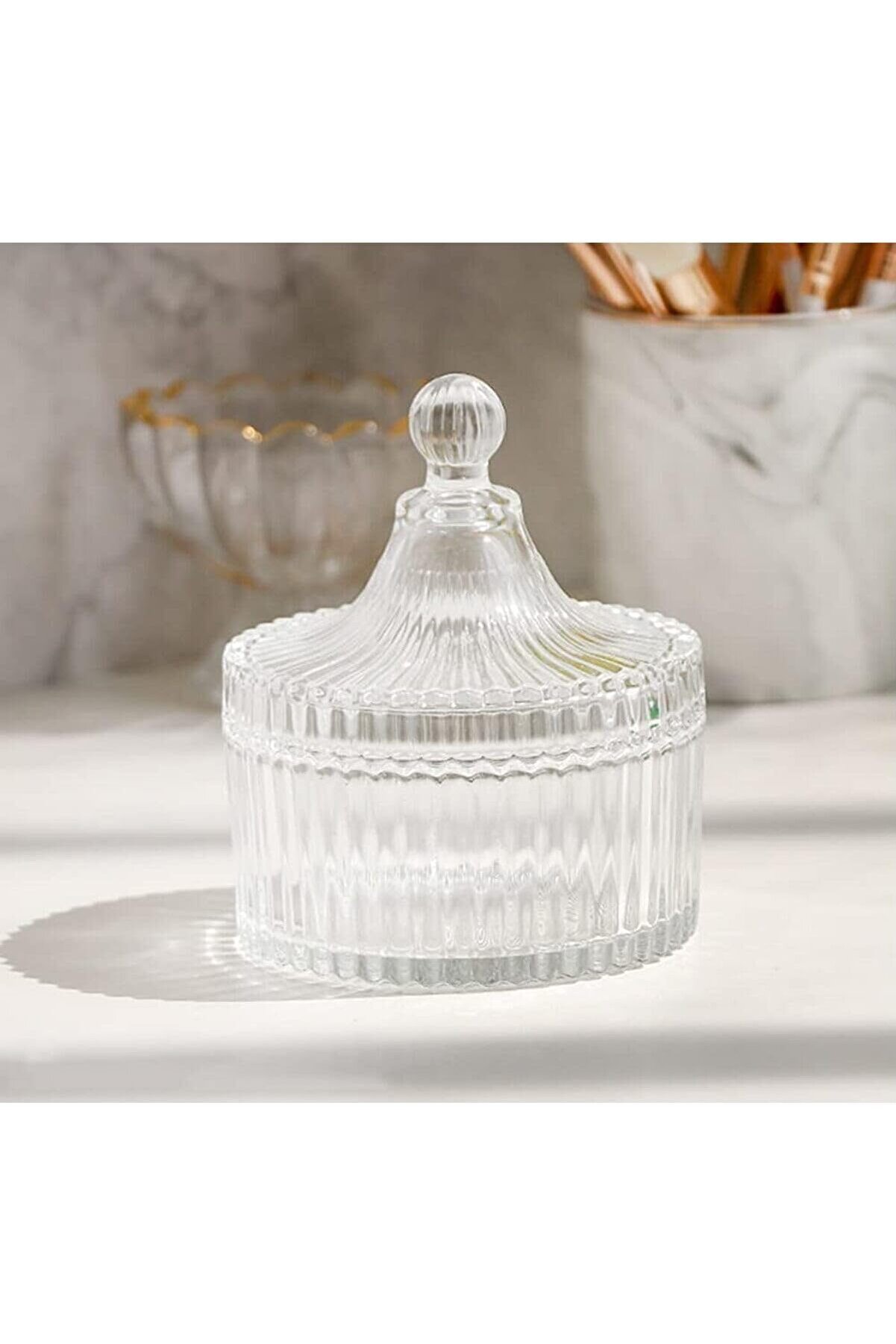 STOREMAX shopverse Kitchen Kesme Kapaklı Cam Şekerlik ŞEFFAF trendflick 1014773