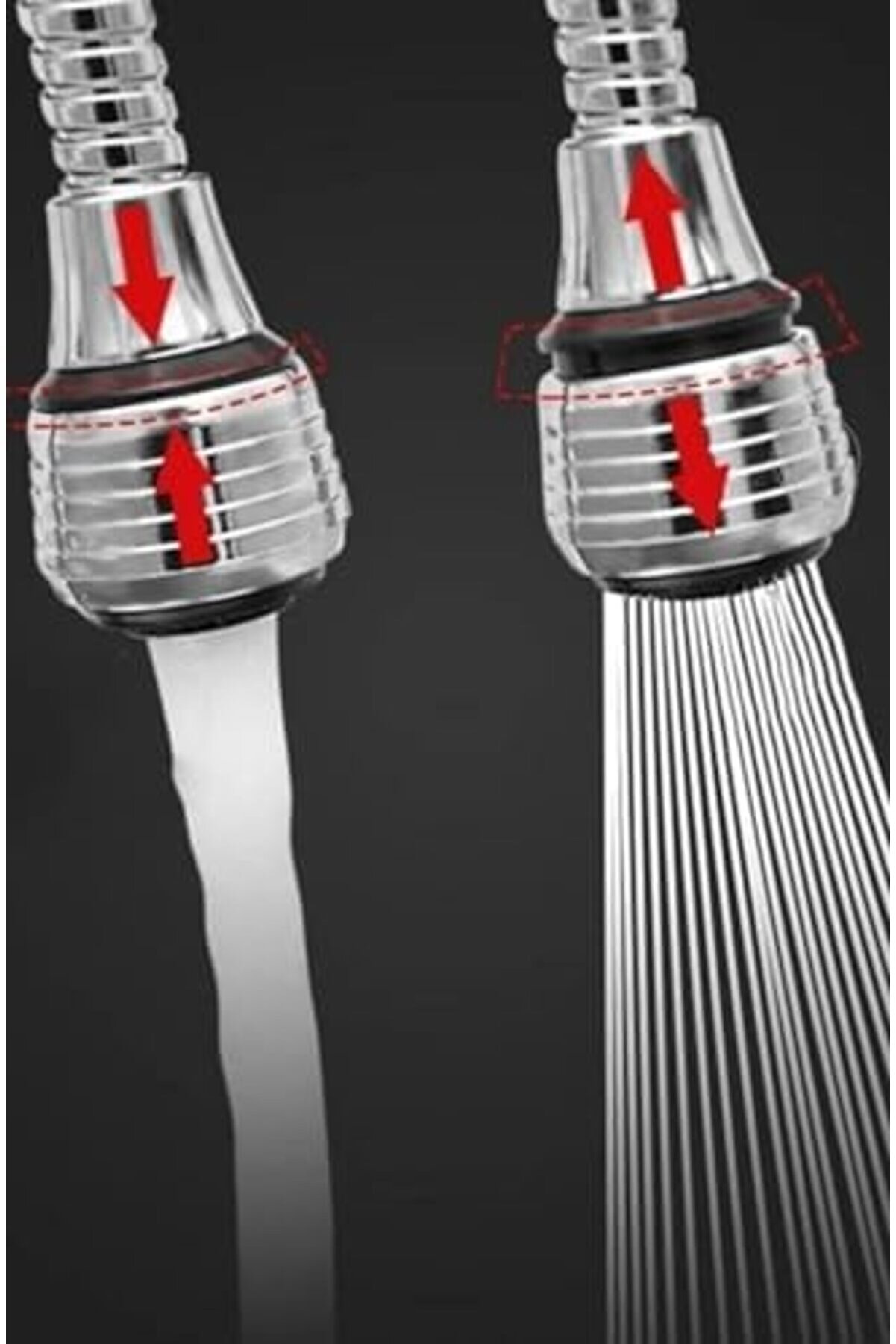 Shopverse Su Tasarruflu 2 Modlu Musluk Başlığı, Ayarlanabi̇li̇r Akış, Montaj Ve Dayanıklı Tasarım Tren