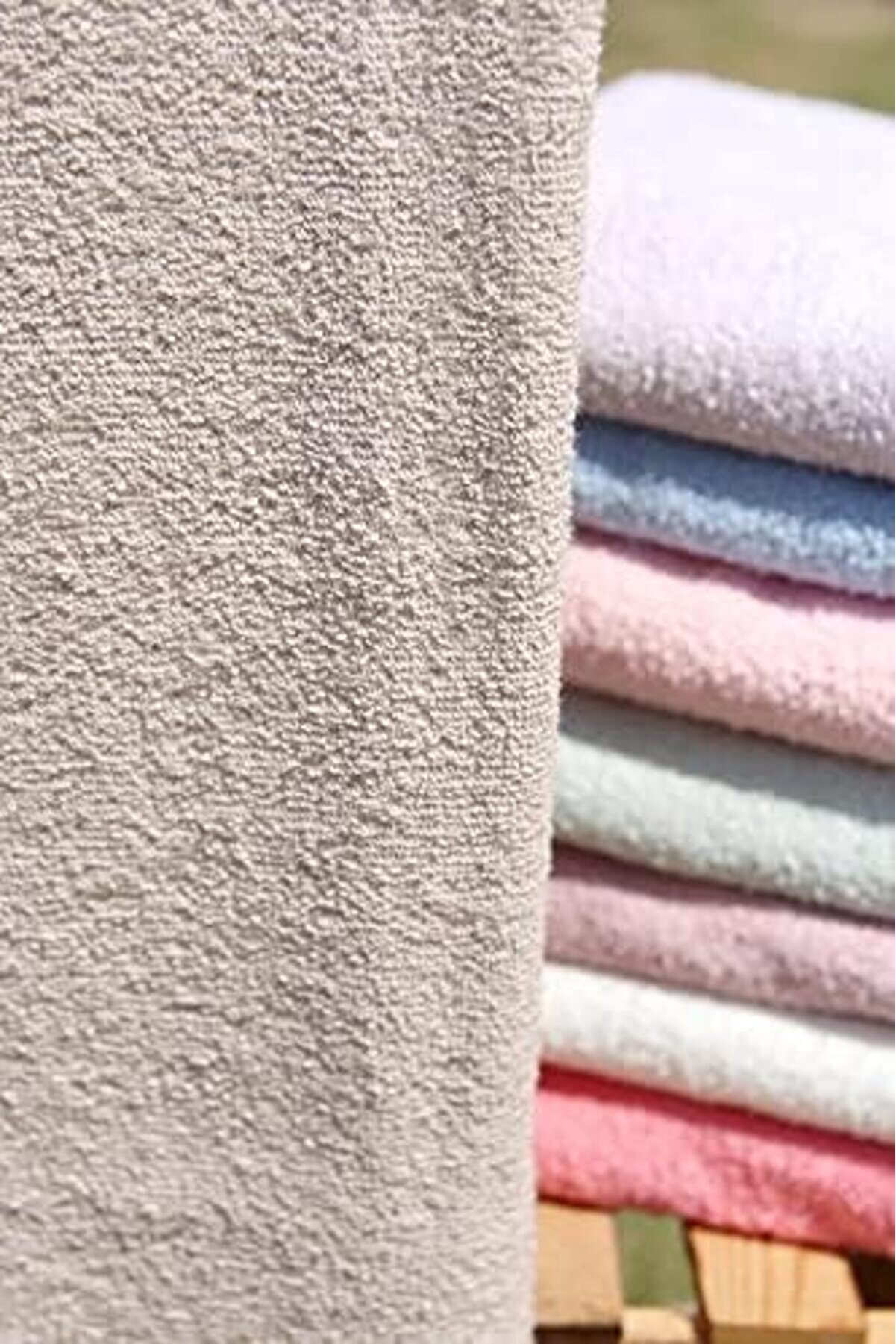 Shopverse %100 Pamuk Renkli̇ 70X140 Havlusu Bej Trendfli̇ck 1014773