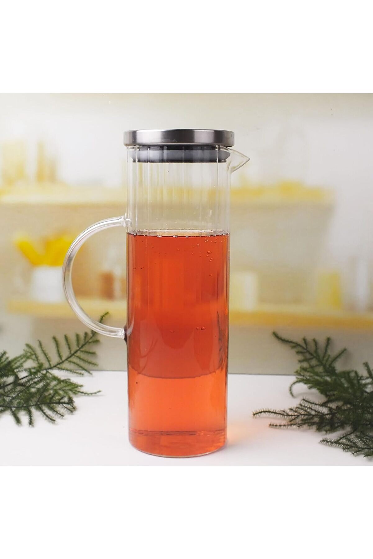 STOREMAX goldwhirl 1000ml Metal Kapaklı Borosilikat Cam Yağlık & Sürahi – Şık, Dayanıklı ve Sağlıklı Saklama