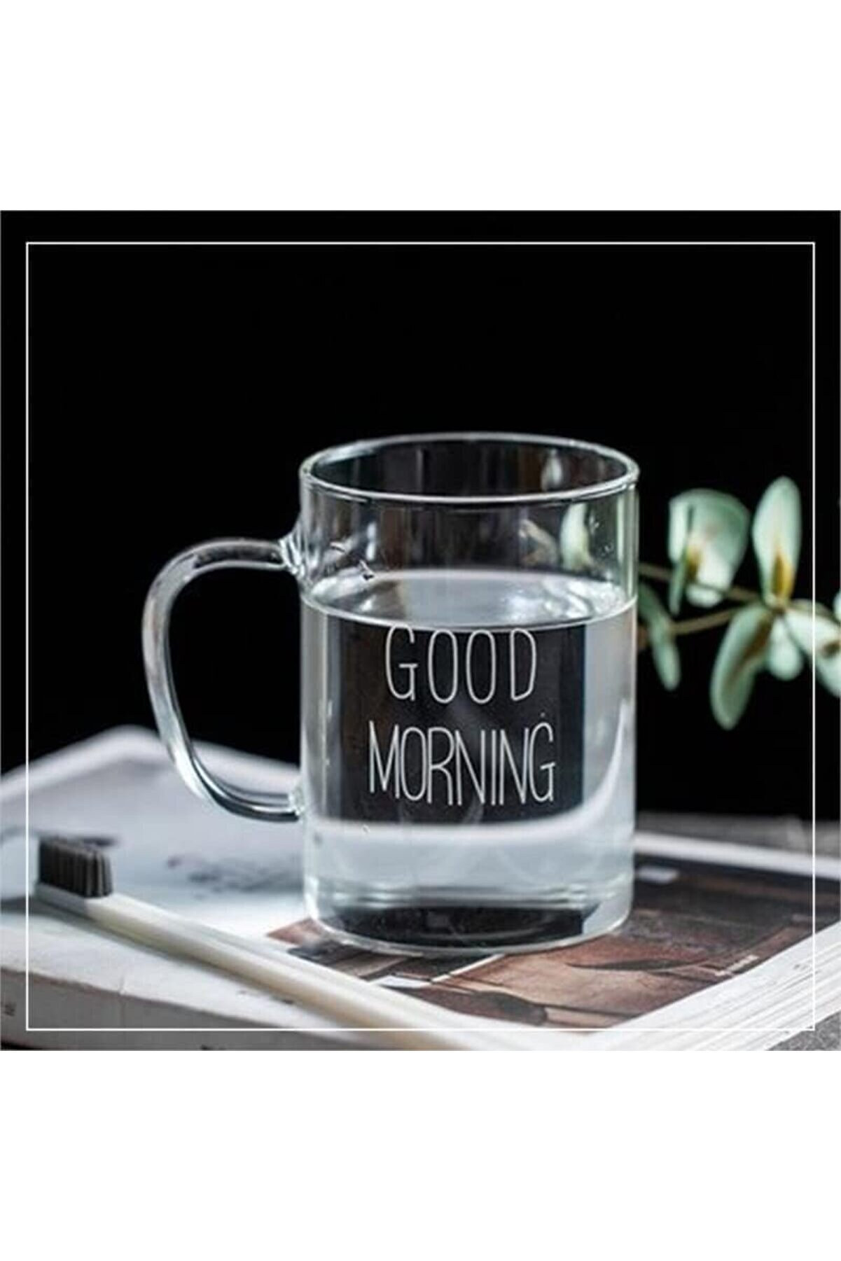 Shopverse Boy Good Morni̇ng Cam Kupa Kulplu Borosi̇li̇kat Dayanıklı Cam Kupa 450 Ml Trendfli̇ck 1014773