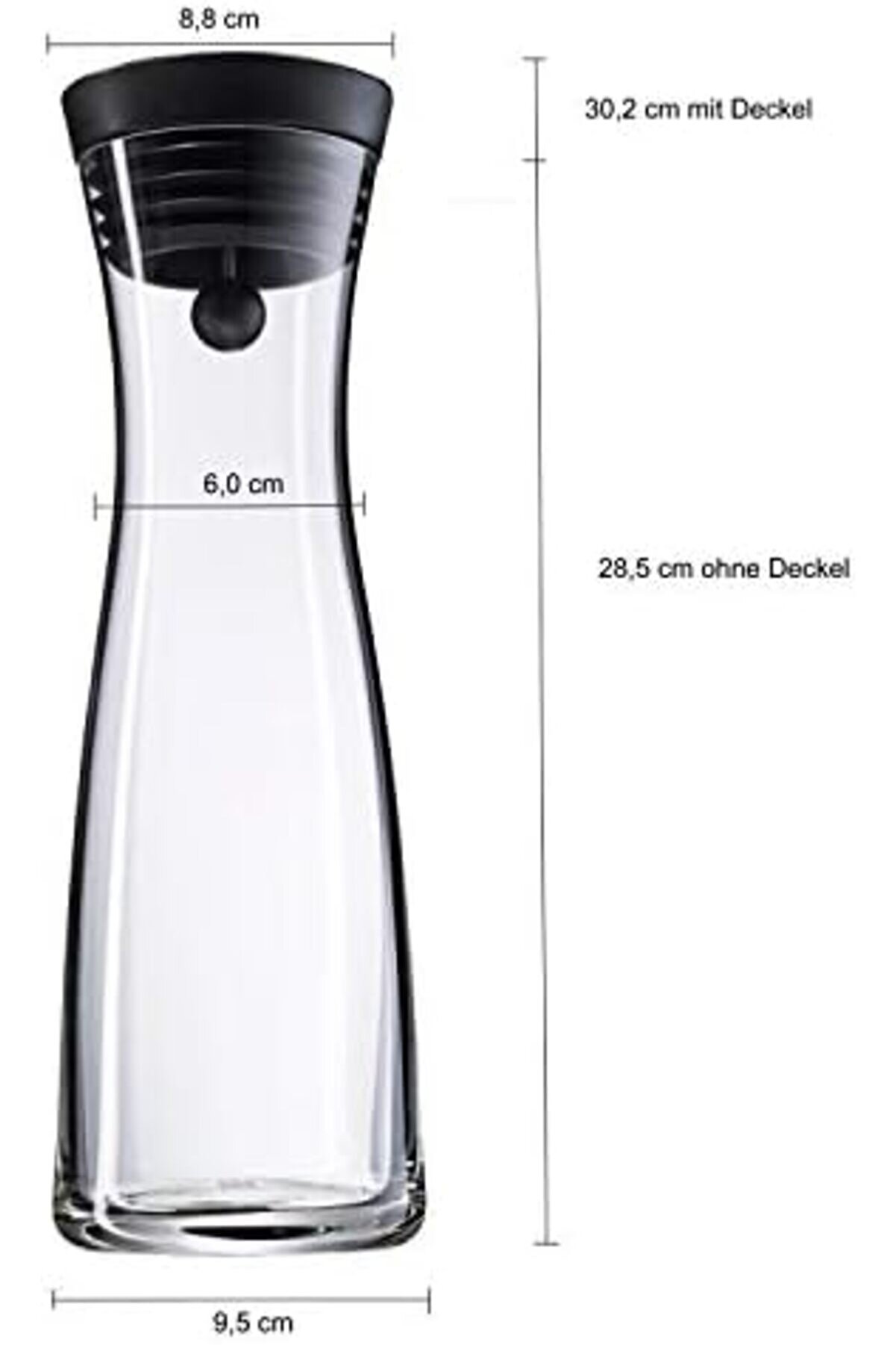 Shopverse Cam Gümüş Kapaklı Karaf 1 Lt Trendfli̇ck 1014773