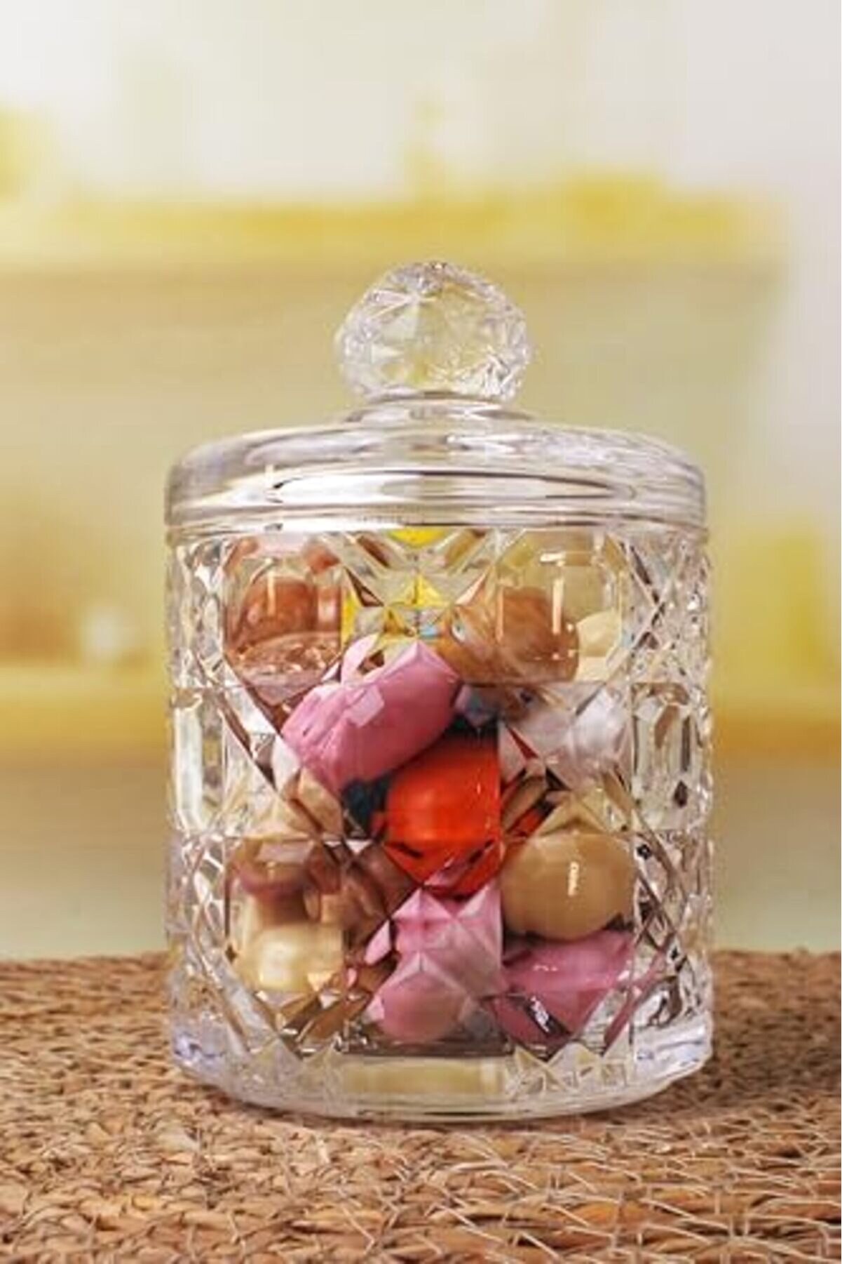 Shopverse Lüx Büyük Cam Şekerli̇k & Cam, Kesme Cam Lüx Şekerli̇k 13Cm*7.8Cm - 06639 Trendfli̇ck 1014773