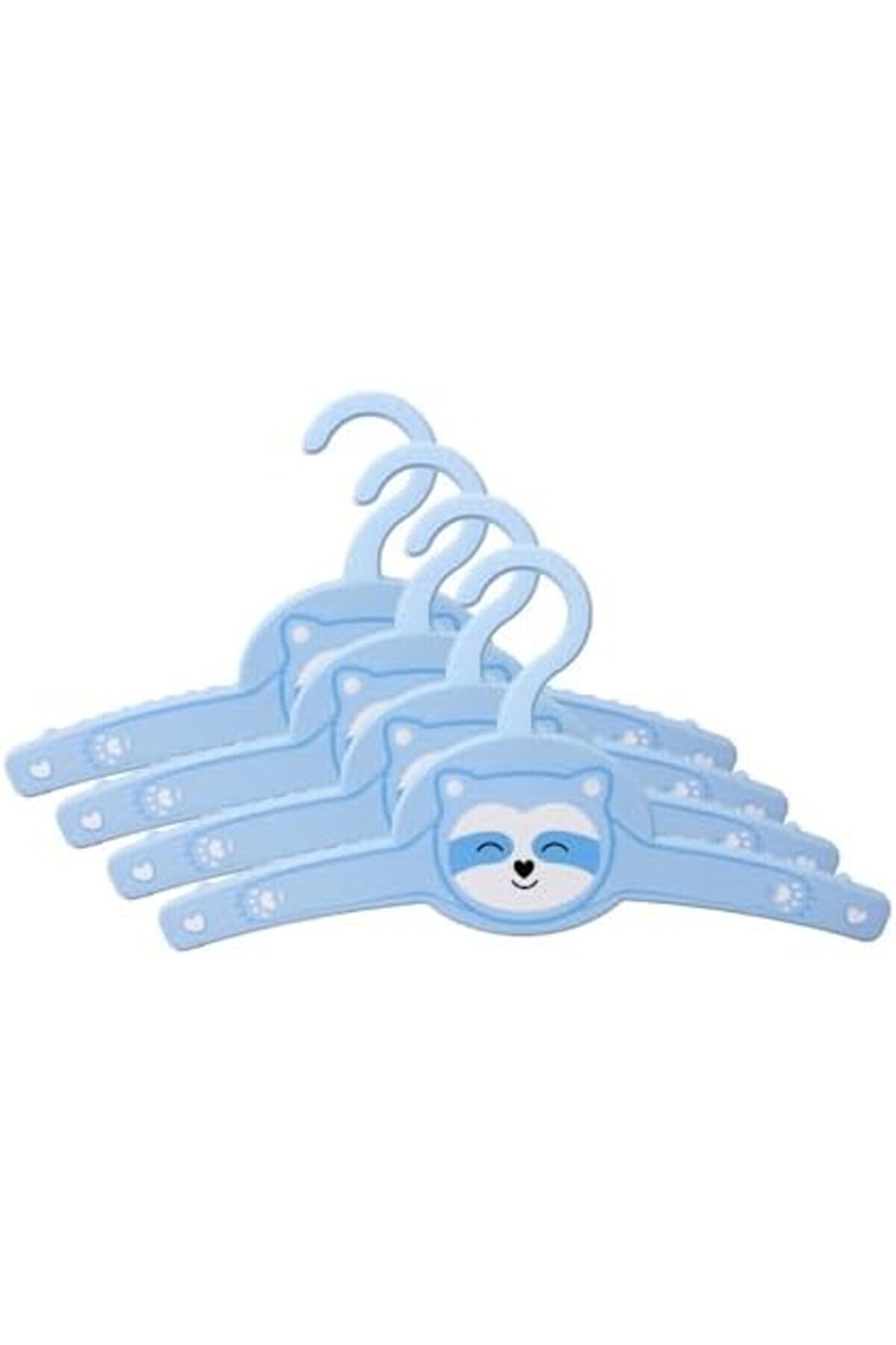 Shopverse Sevi̇mli̇ Mavi̇ Ayıcık 4 Lü Plasti̇k Çocuk Ve Bebek Askısı, Bebek Askı Seti̇, Çocuk Askı S
