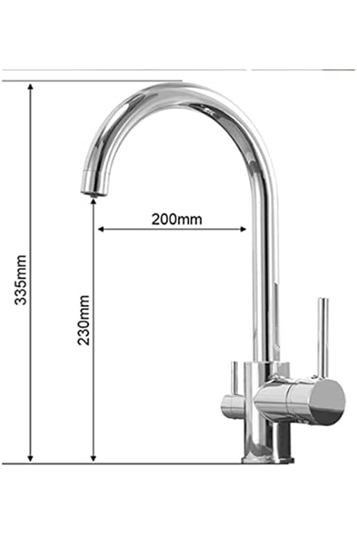 Shopverse Arıtma Çıkışlı Mutfak Evye Bataryası 3 Yollu Batarya Trendfli̇ck 1014773