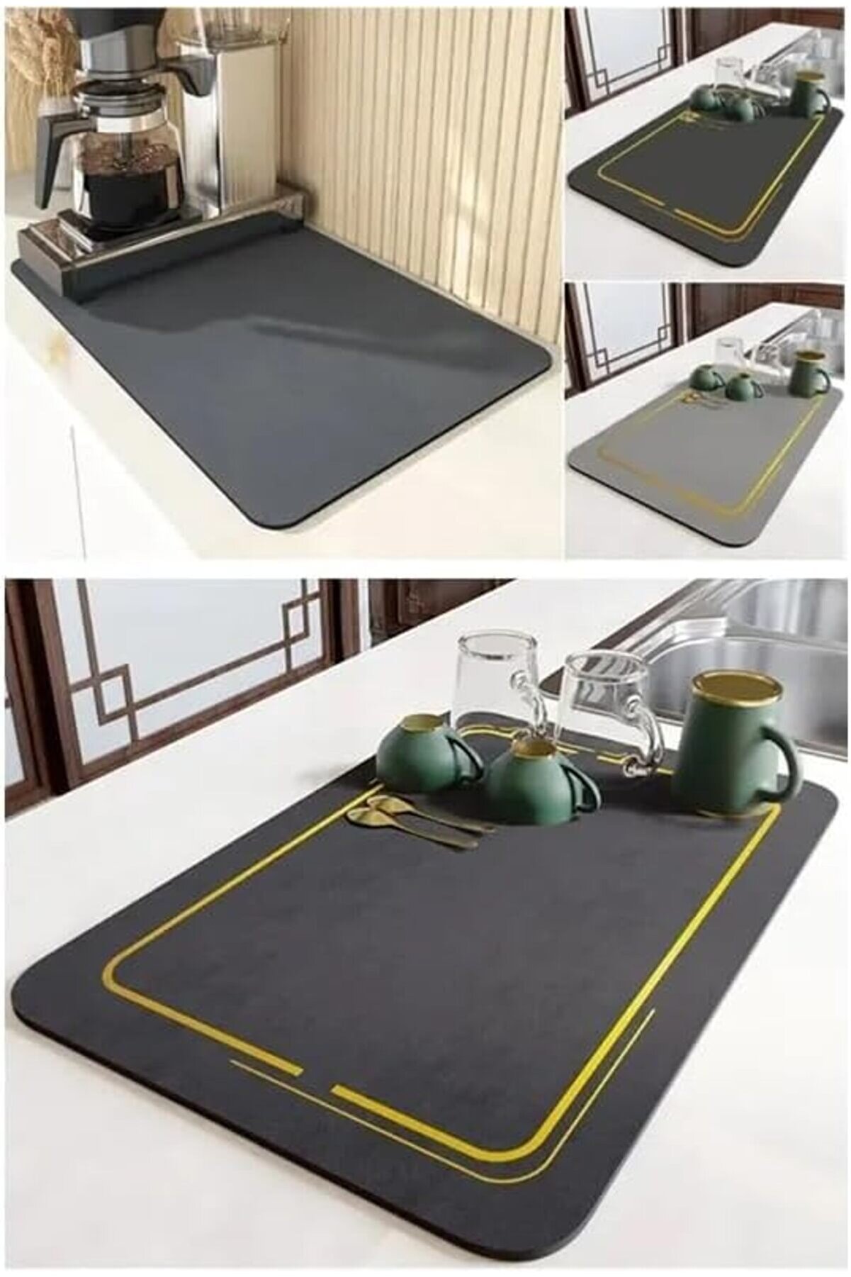 Shopverse Su Ge&ccedil;i̇rmez Kaymaz &Ccedil;ok Ama&ccedil;lı Mat | Nappa Deri̇, Y&uuml;ksek Su Emi̇ci̇, Hızlı Kuruyan, 40X50 Cm |