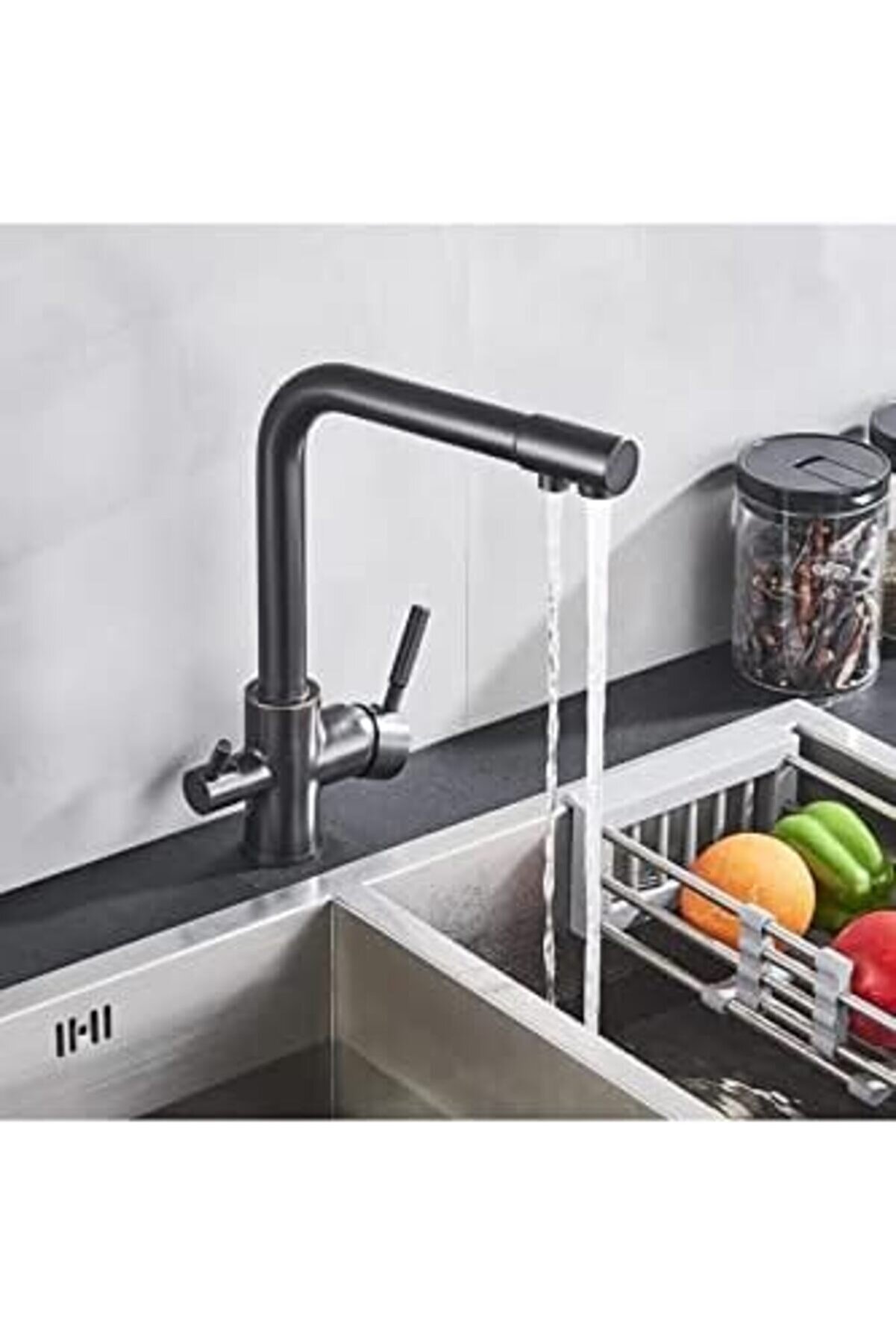 Shopverse 3 Yollu Arıtma Bataryası Si̇yah Arıtma Çıkışlı Mutfak Evi̇ye Soğuk Mi̇x Trendfli̇ck 1014773