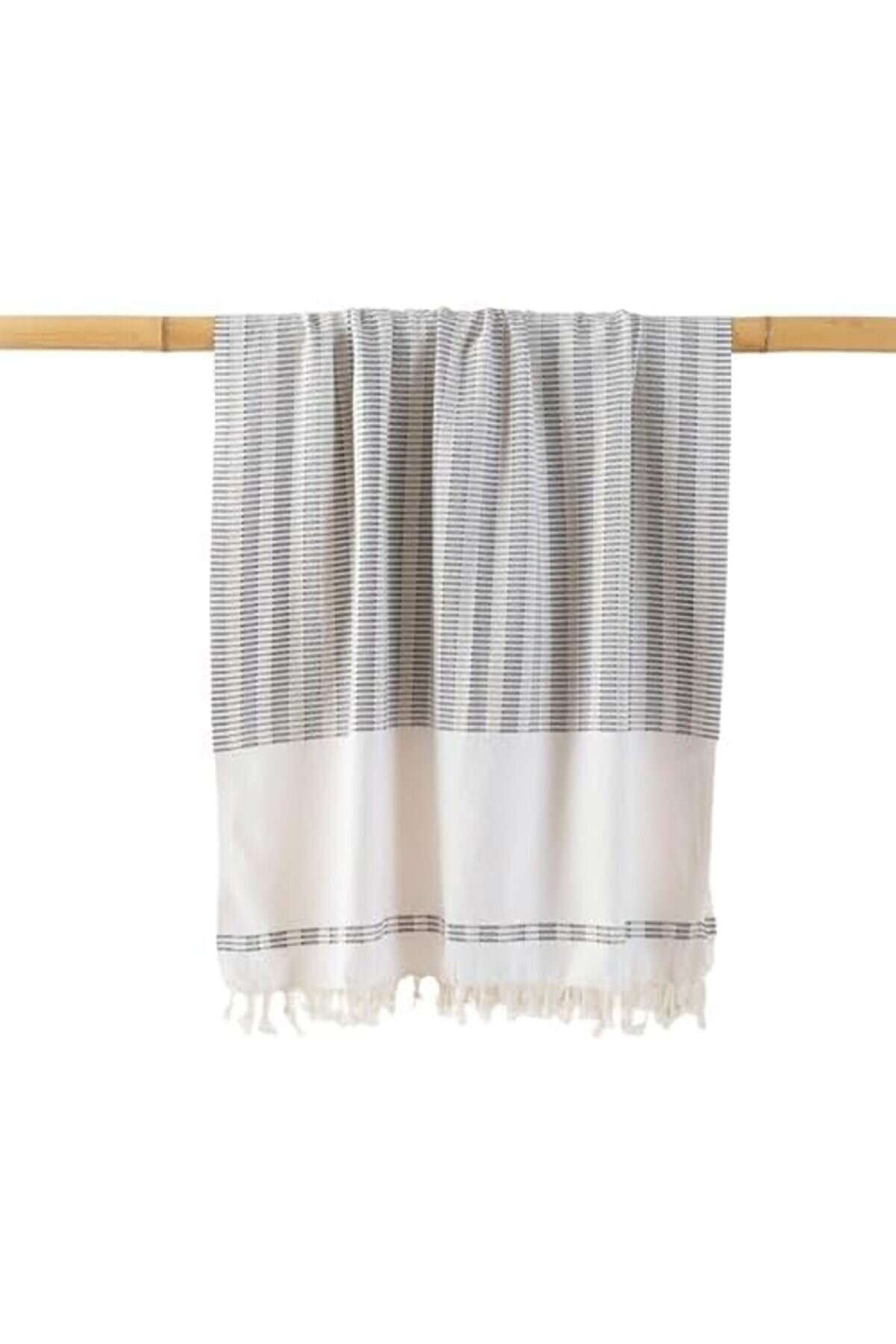 Shopverse Ta Peştamal 90X170 Cm, Ekru/ Mavi̇ Trendfli̇ck 1014773