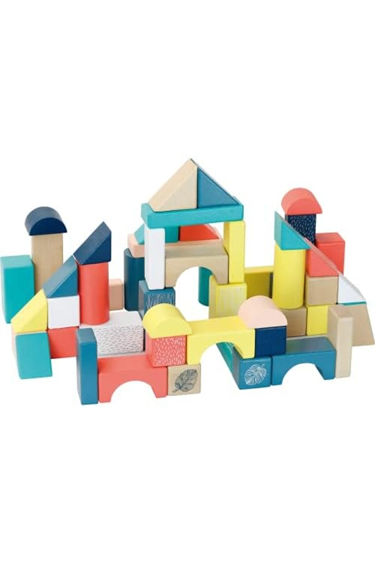 Shopverse 54 Parça Ahşap Bloklar Trendfli̇ck 1014773