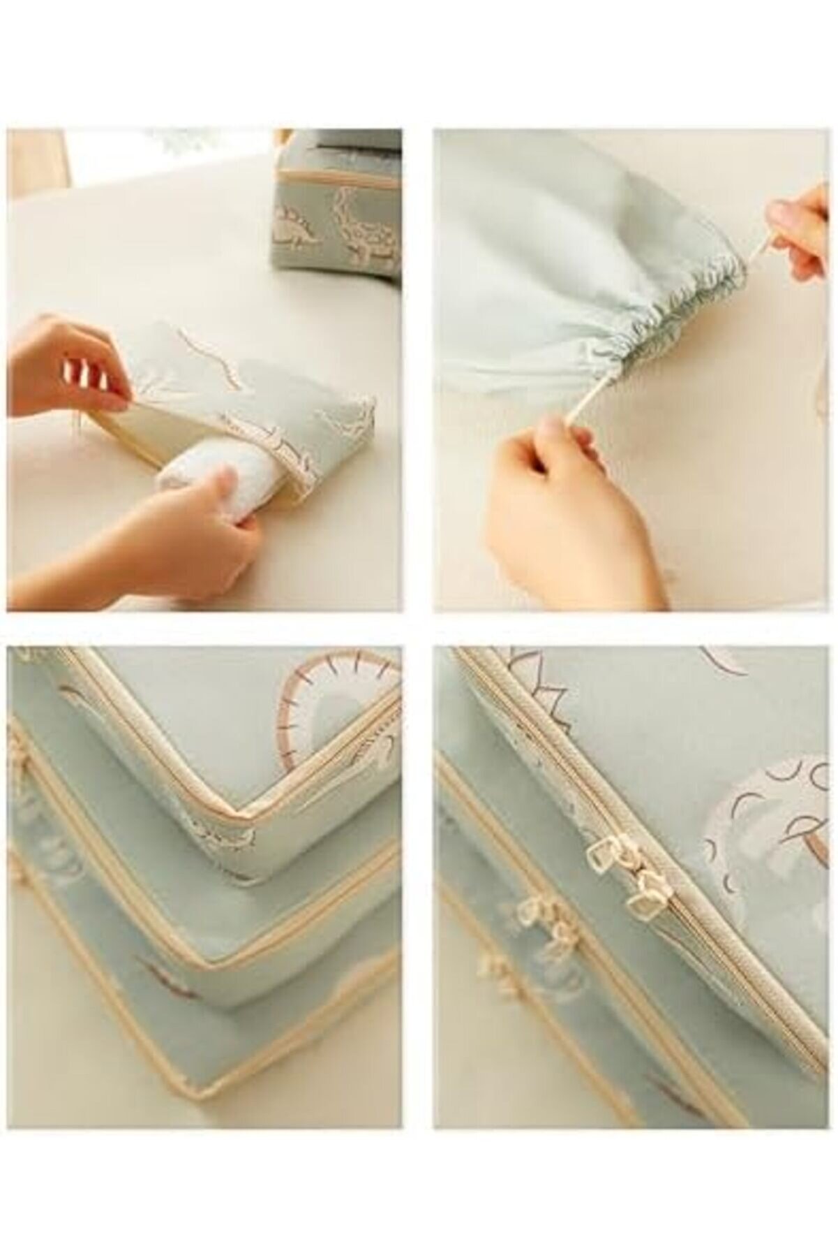 Shopverse Texti̇le 6 Lı &Ccedil;ocuk Odası Di̇nozor Bavul İ&ccedil;i̇ D&uuml;zenleyi̇ci̇ Set Trendfli̇ck 1014773