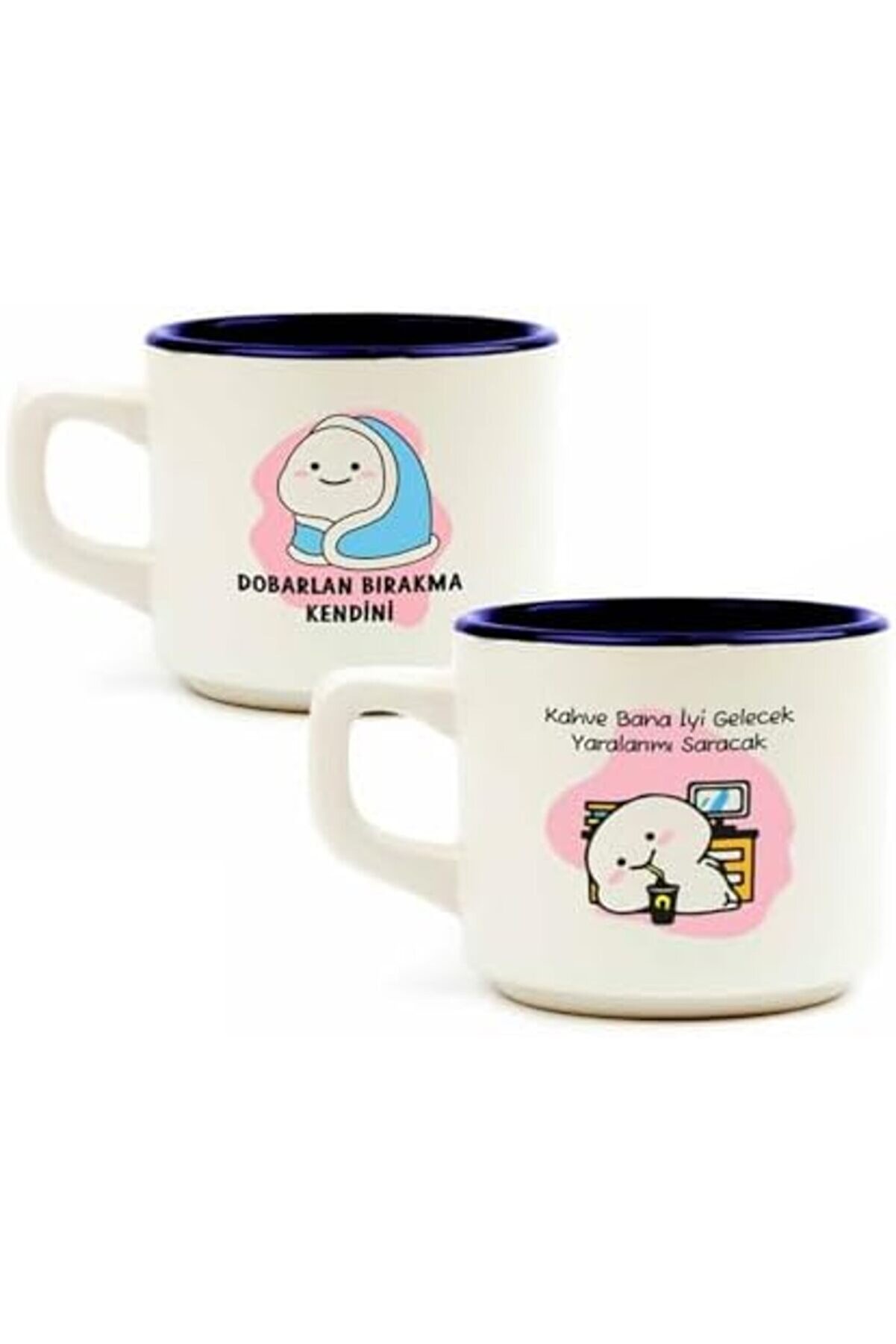 Shopverse Tasarım Quby Li̇ 2 Li̇ Beyaz Kupa - Hedi̇ye Serami̇k Kupa Trendfli̇ck 1014773