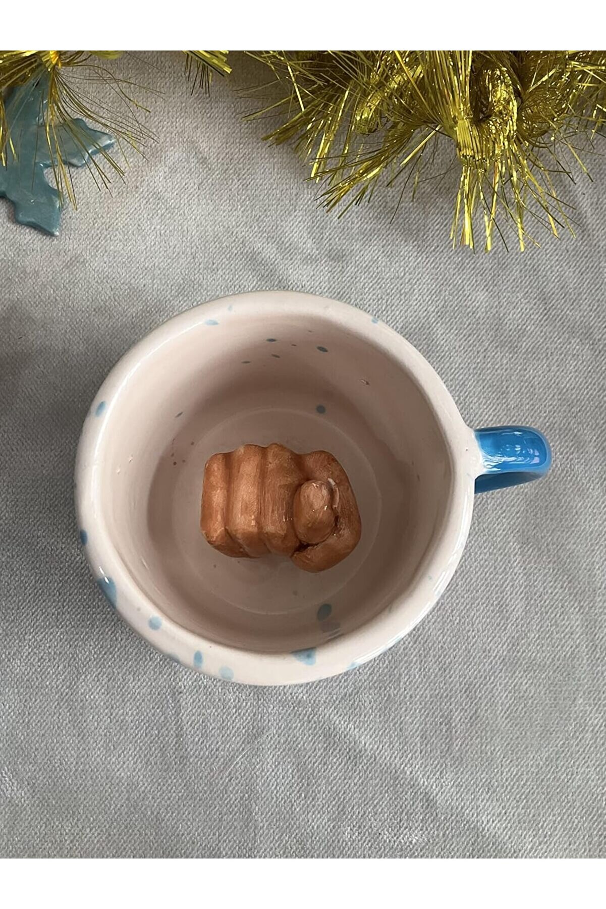 STOREMAX shopverse Nahl Kupa, El Yapımı Seramik Kupa, Düğün, Doğum Günü, Bebek Mevlidi, Ev Açılışı Hediyesi t