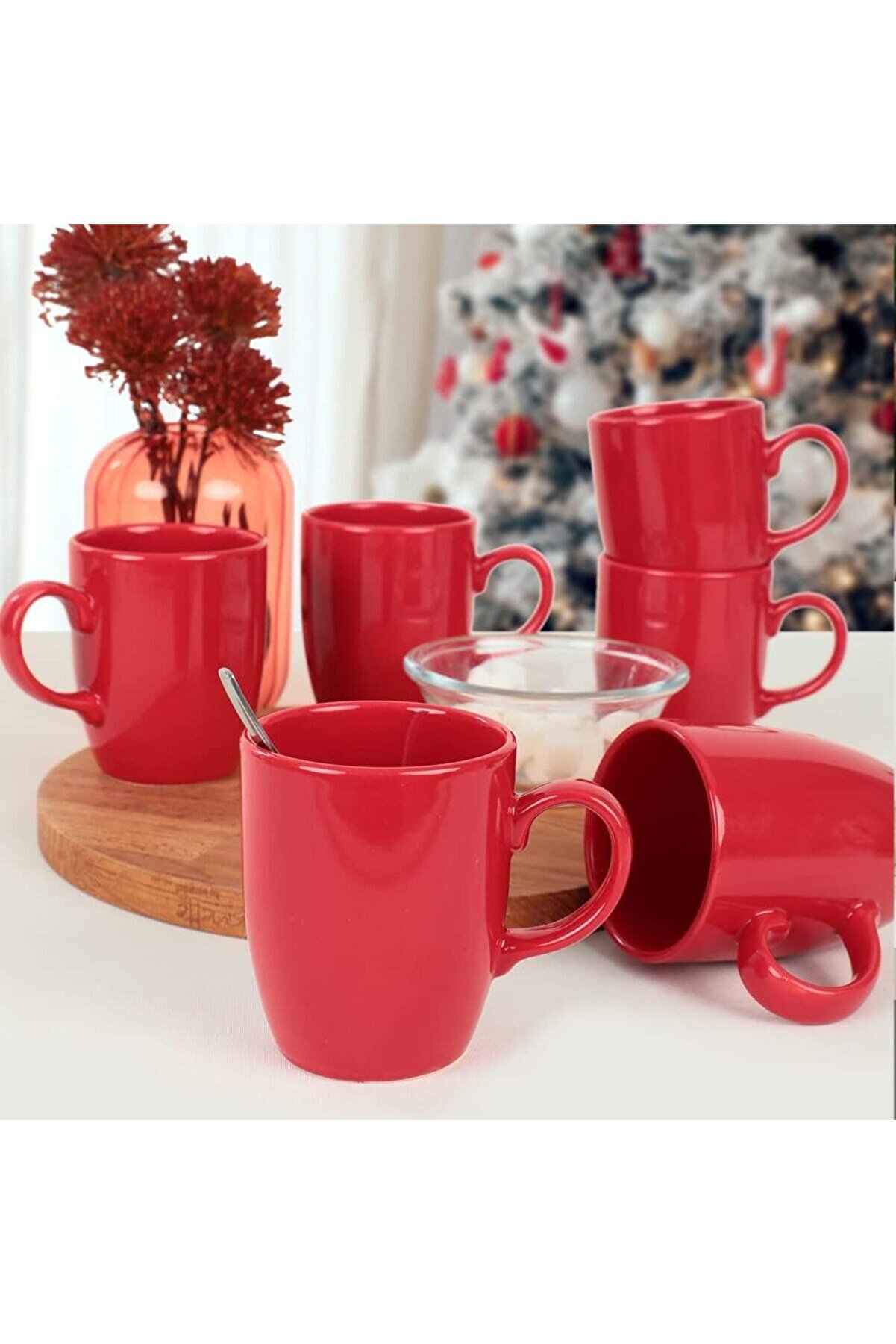 STOREMAX shopverse Kırmızı Bulut Kupa 9 Cm 6 Adet trendflick 1014773