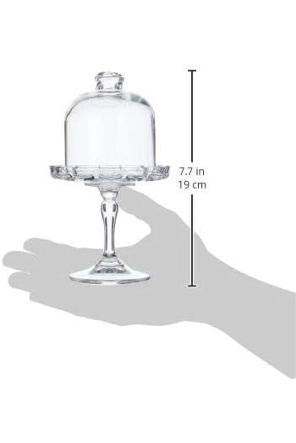 Shopverse Mi̇ni̇ Pati̇sseri̇e Ayaklı Cam Kapaklı Servi̇s Tabağı Trendfli̇ck 1014773