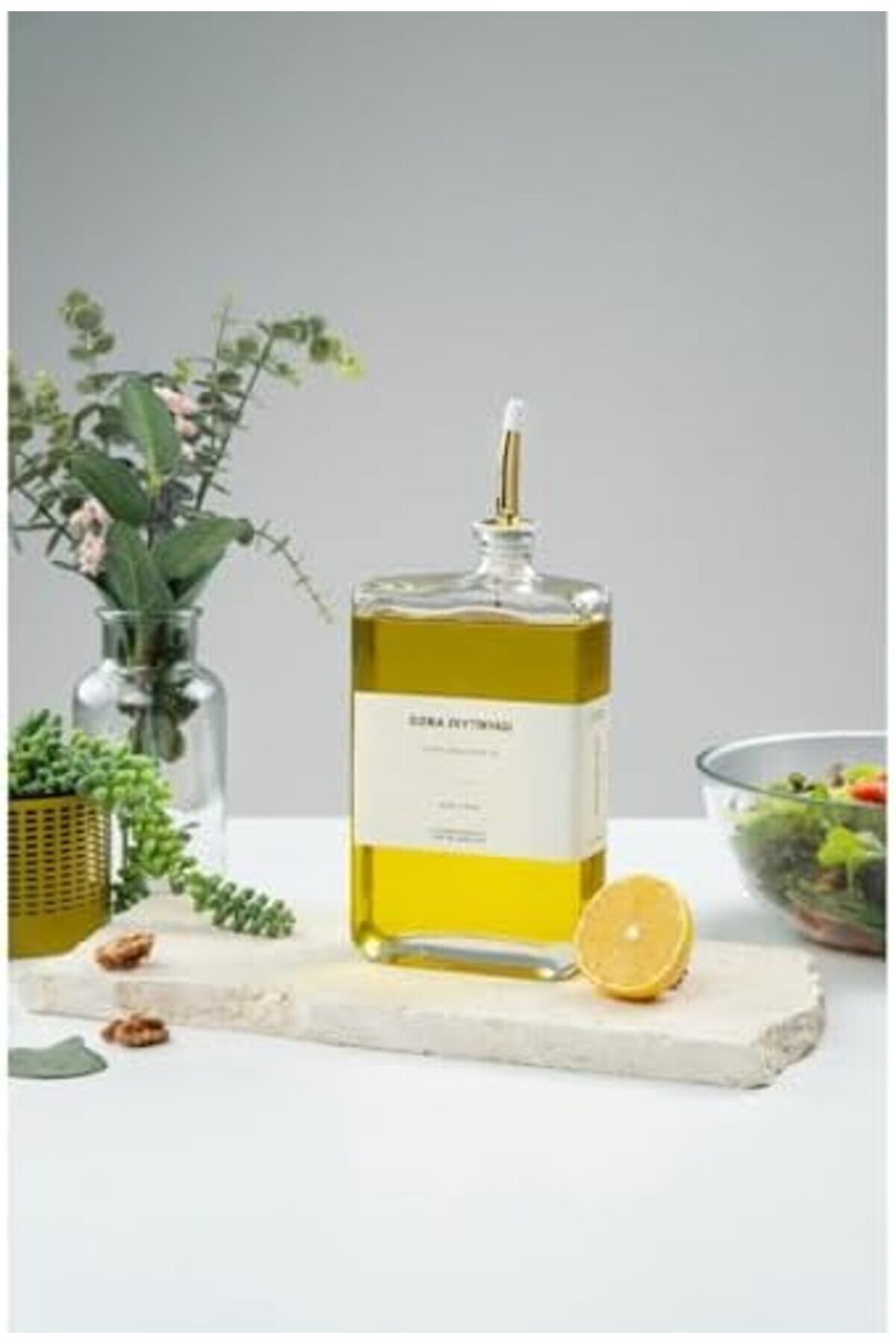 Modazone Damlatmaz Yağdanlık – Zeyti̇nyağı Şi̇şesi̇, Sıvı Yağlık, Cam Yağ Şi̇şesi̇, Ki̇tap Yağ Kabı, Mutfa