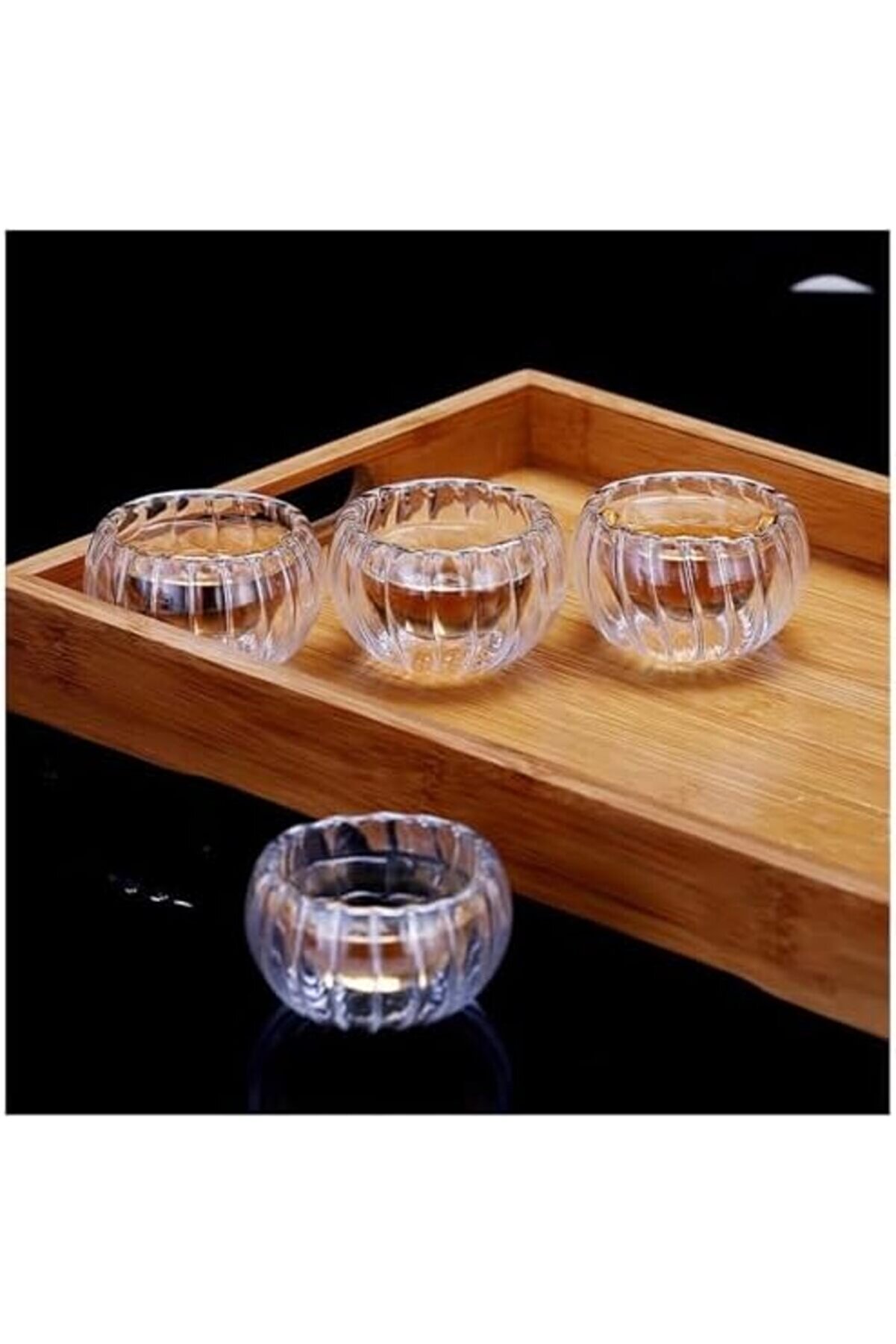 Shopverse Katmanlı Cam Sosluk 6 Lı Set - Şeffaf Çi̇ft Ci̇darlı Cam Sunum Kapları Trendfli̇ck 10147