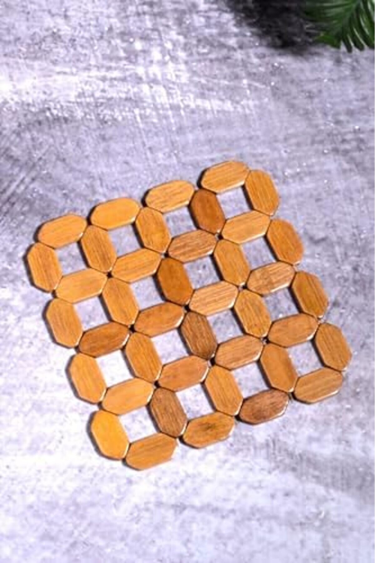 Shopverse Ki̇tchen Bambu 18 Cm Kare &Ccedil;aydanlık Altlığı Tencere Altlığı Trendfli̇ck 1014773