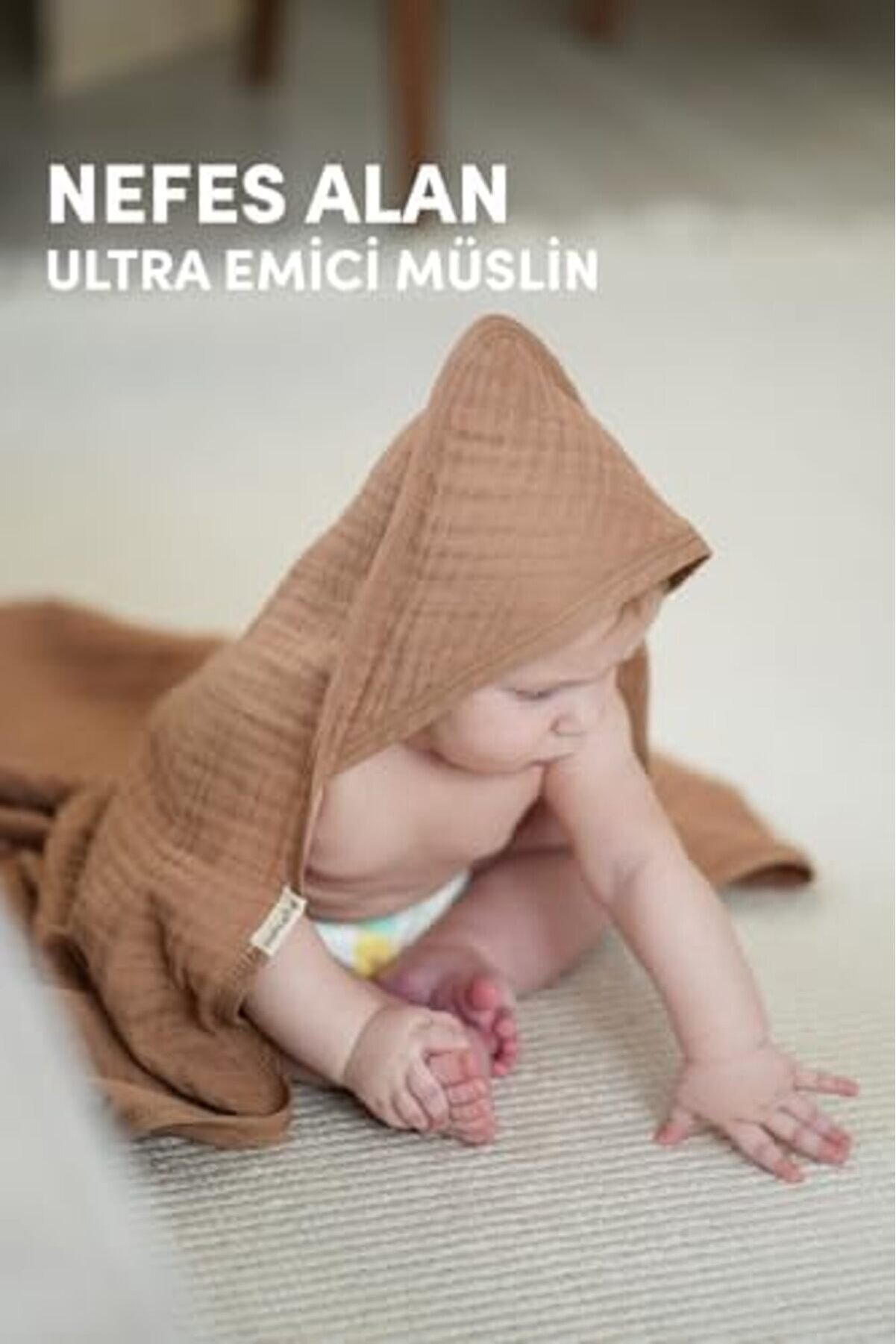 Shopverse Müsli̇n Pamuklu Havlu Kundak - 80X80 Cm Bebek Havlusu - Ultra Yumuşak Ve Emi̇ci̇ Trendfli̇ck 1