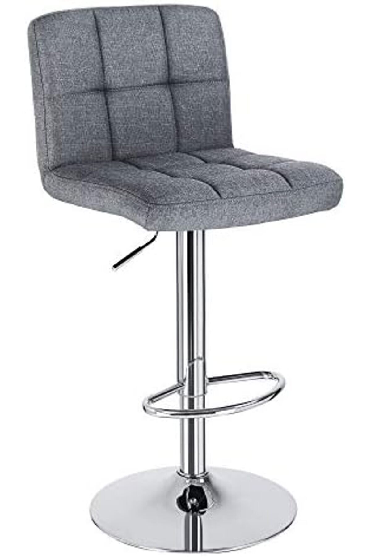 Shopverse Arkalıklı Bar Taburesi̇ Yüksekli̇ği̇ Ayarlanabi̇li̇r Gri̇ 44,5 X 38 X 115 Cm Trendfli̇ck 1014773