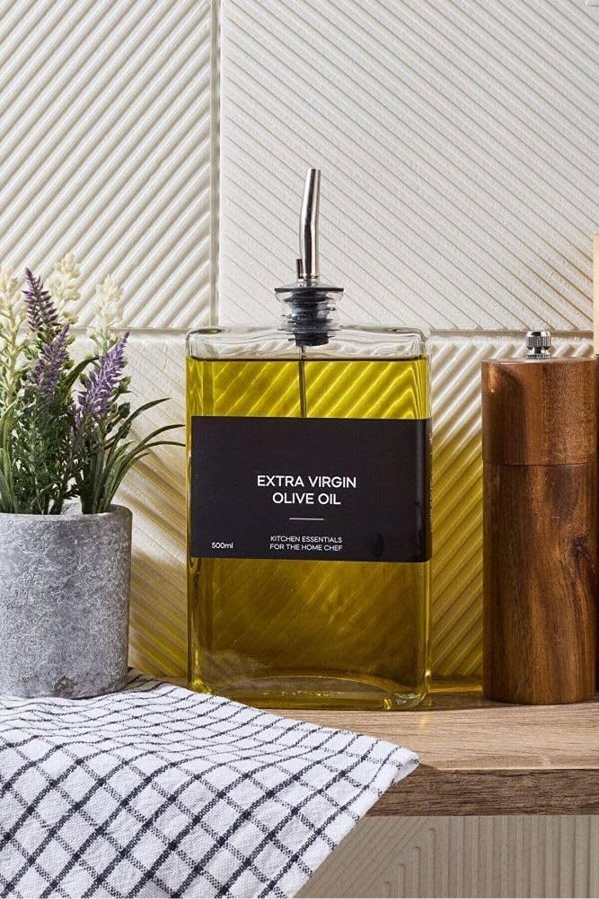 STOREMAX trendflick Damlatmaz Yağdanlık – Zeytinyağı Şişesi, Sıvı Yağlık, Cam Yağ Şişesi, Kitap Yağ Kabı, Mut