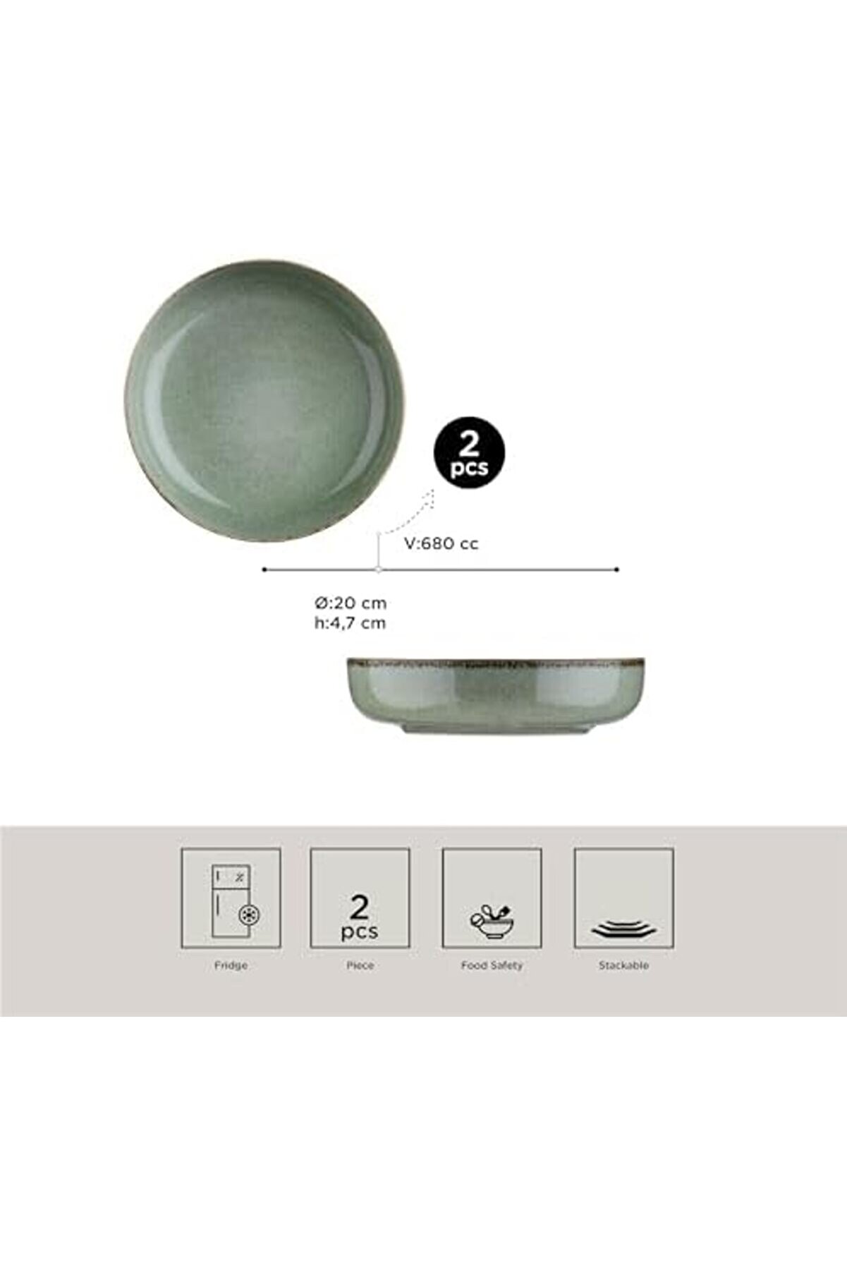 Shopverse 2 Li̇ 20 Cm Kase Yeşi̇l Trendfli̇ck 1014773