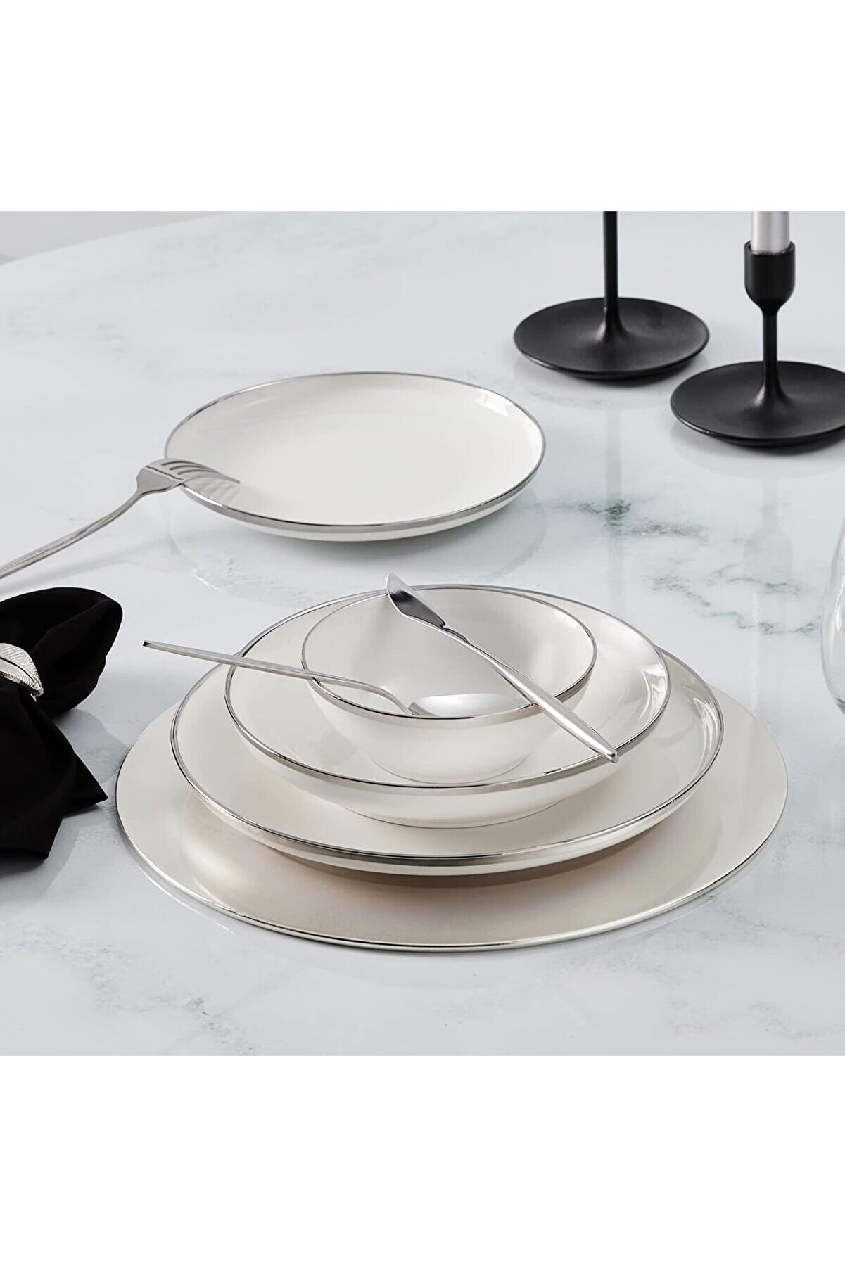 STOREMAX shopverse Streamline Platin 24 Parça 6 Kişilik Yemek Takımı trendflick 1014773