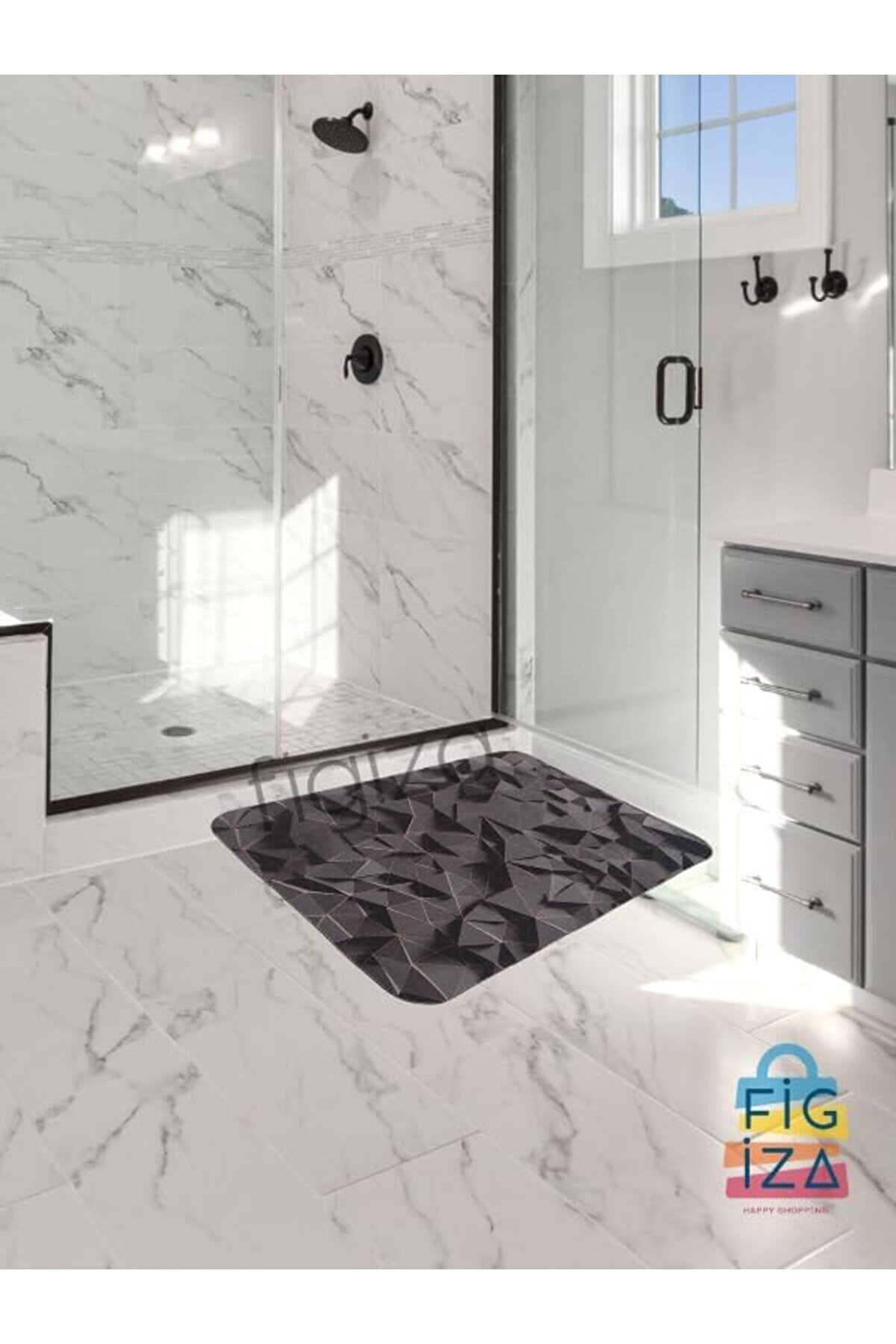 Shopverse Paspası Süper Su Emi̇ci̇ Kaymaz Tabanlı Paspas Lavabo Paspası (60 * 40Cm) Trendfli̇ck 1014773