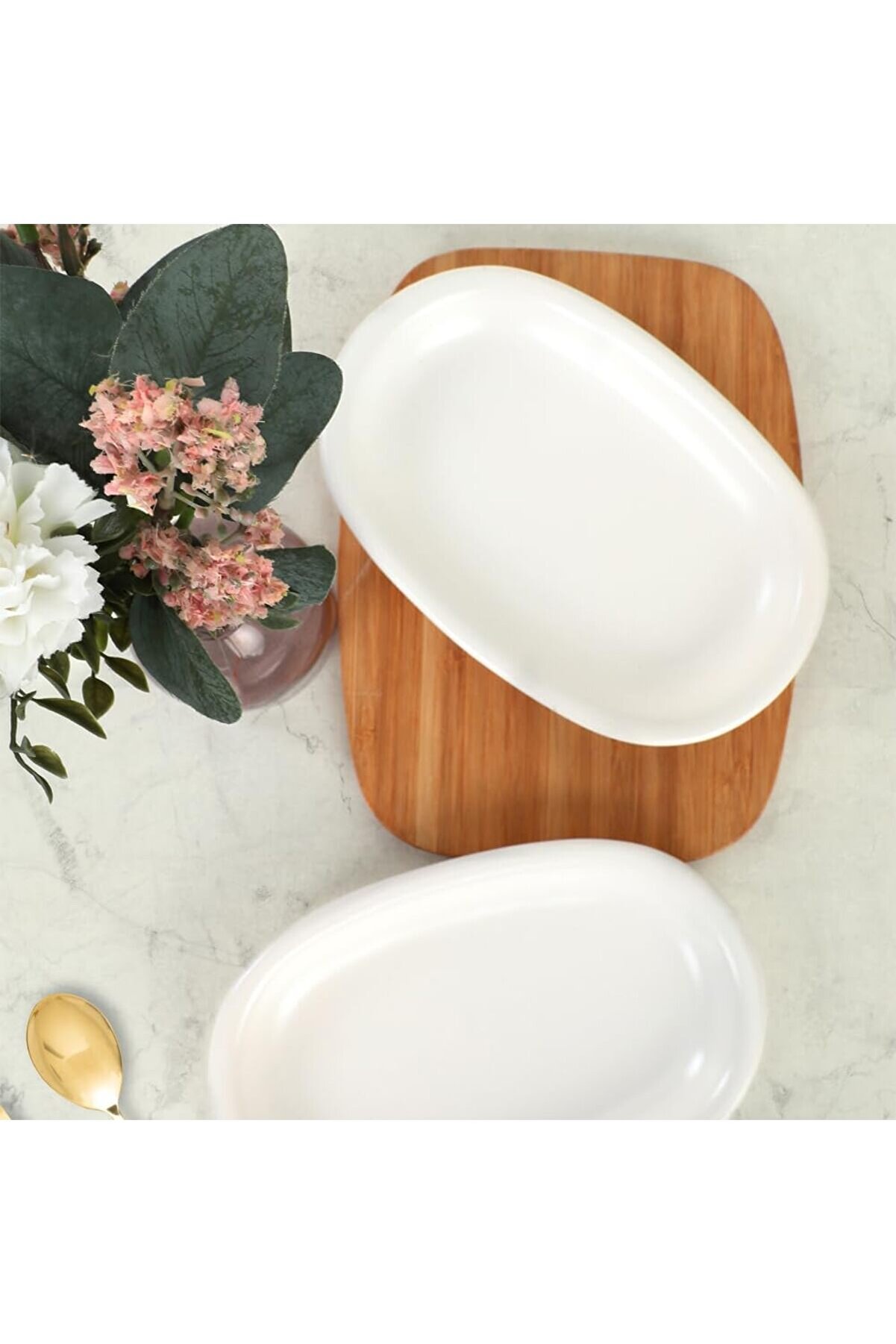 STOREMAX shopverse Mat Beyaz Hitit Kayık Tabak 22 Cm 2 Adet trendflick 1014773