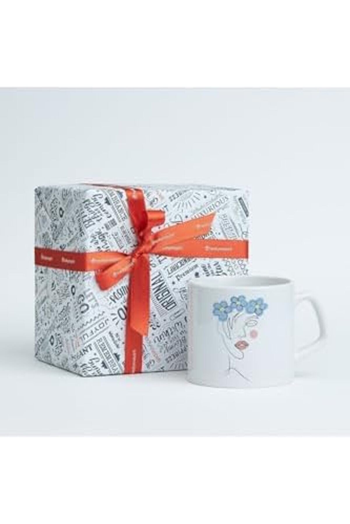 Shopverse Art Çi̇çekli̇ Kadın Tasarımlı Kahve Kupası Kupa Trendfli̇ck 1014773