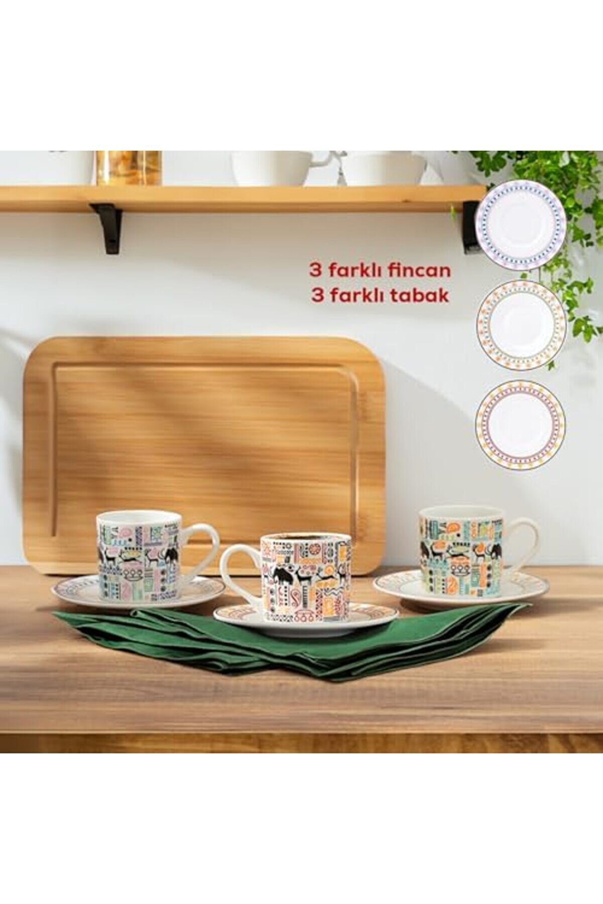 Shopverse Te-207 Fi̇ncan Takımı-Desenli̇ Fi̇ncan Takımı-Türk Kahvesi̇ 6 Ki̇şi̇li̇k 90 Cc Trendfli̇ck 1014773