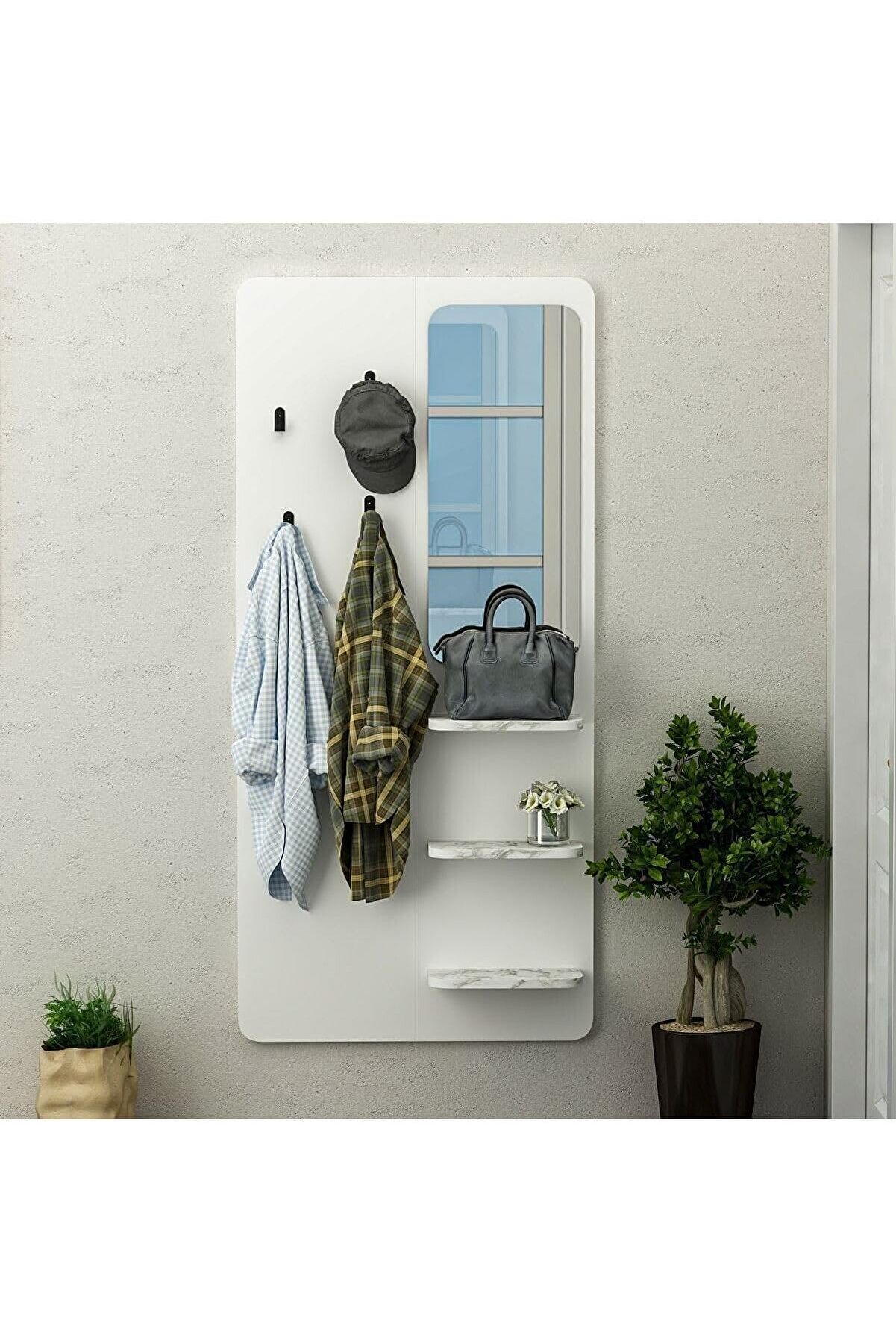 STOREMAX shopverse Dizayn Duvara Monte Askılık Beyaz - Mermer Desen trendflick 1014773