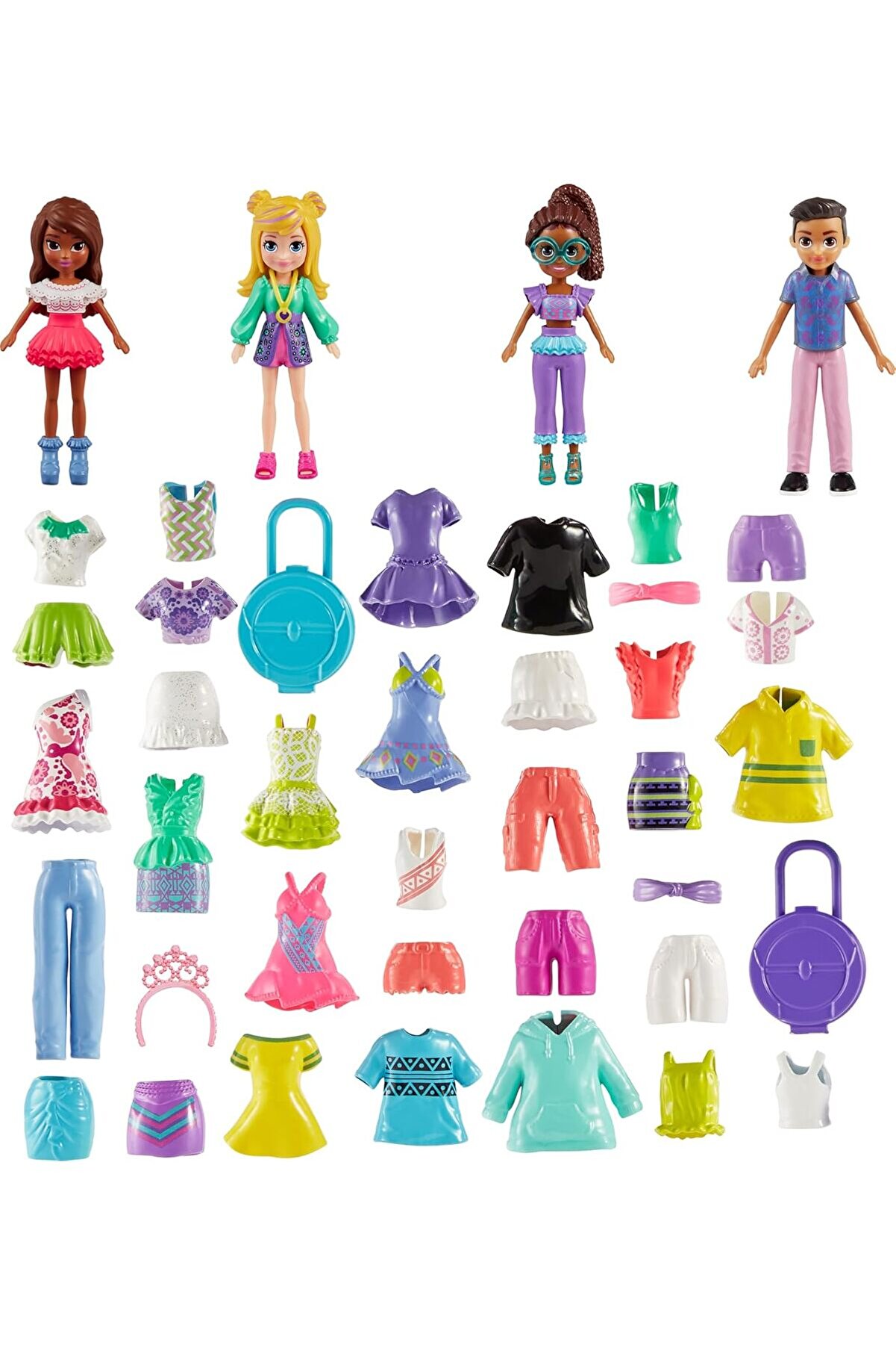 STOREMAX shopverse Rio bebek ve aksesuar seti, kıyafet ve seyahat çantaları dahil olmak üzere toplamda 49 aks