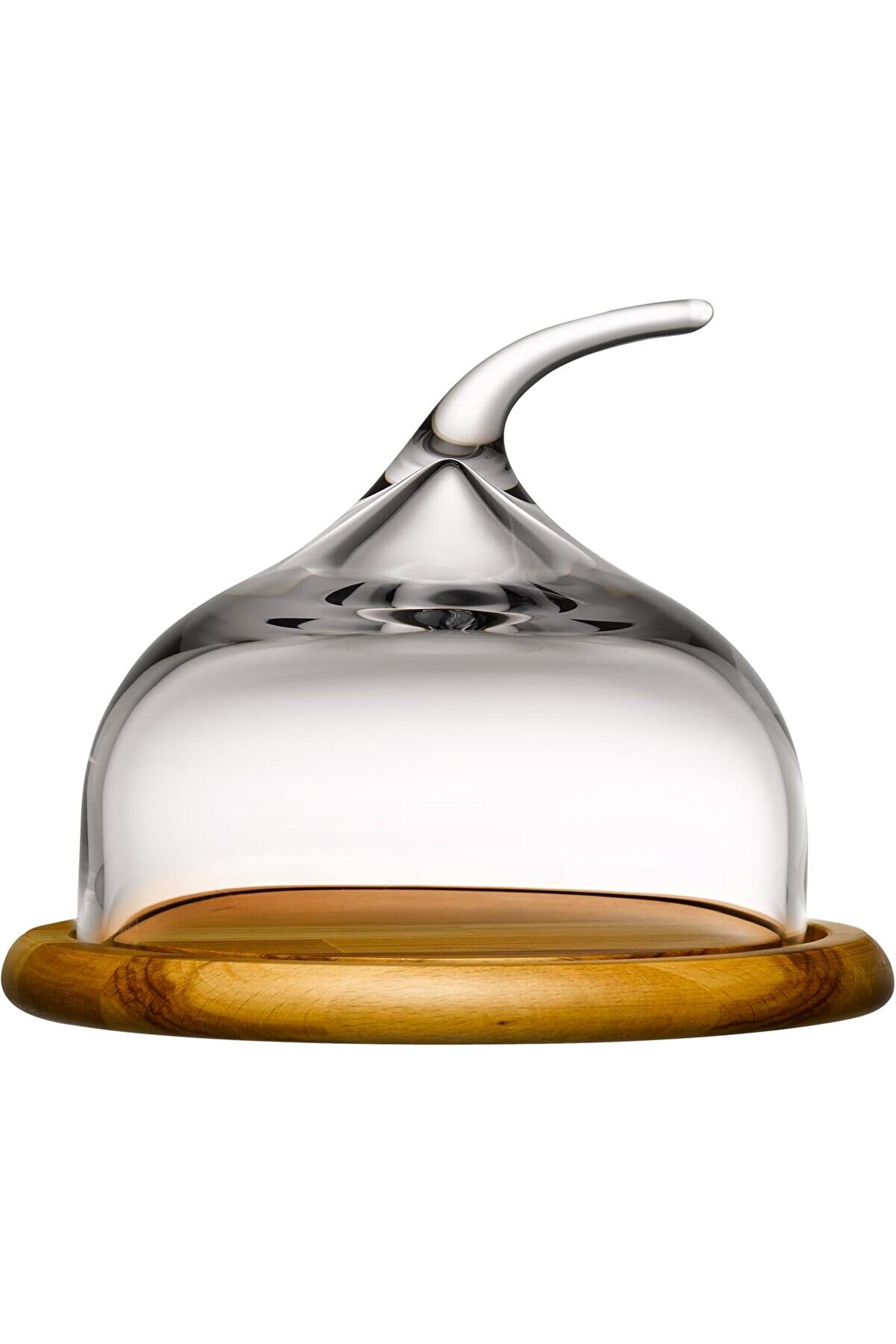 STOREMAX shopverse Ahşap Altlıklı Cam Kapaklı Servis Tabağı, 22.5 cm, 1.26 kg trendflick 1014773