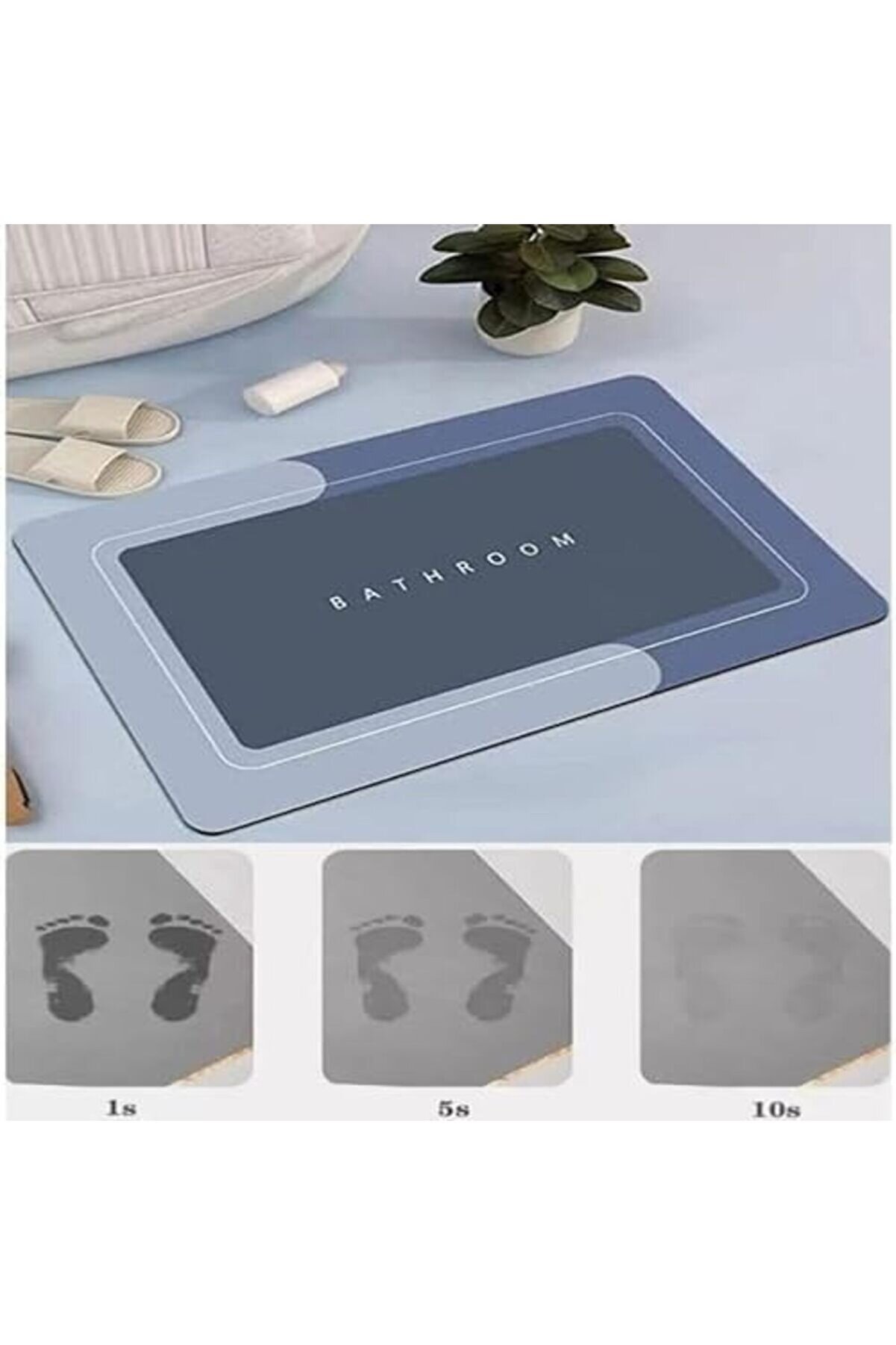 Shopverse Paspası Deri̇ Taban Kaydırmaz Paspası (60 * 40) (Mavi̇) Trendfli̇ck 1014773