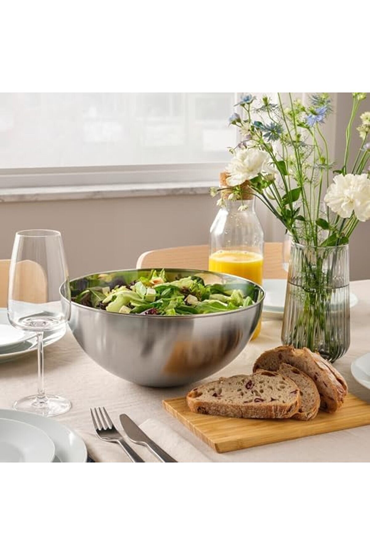 Shopverse Blanda Boş Servi̇s Tabağı, 28 Cm, Paslanmaz Çeli̇k Trendfli̇ck 1014773