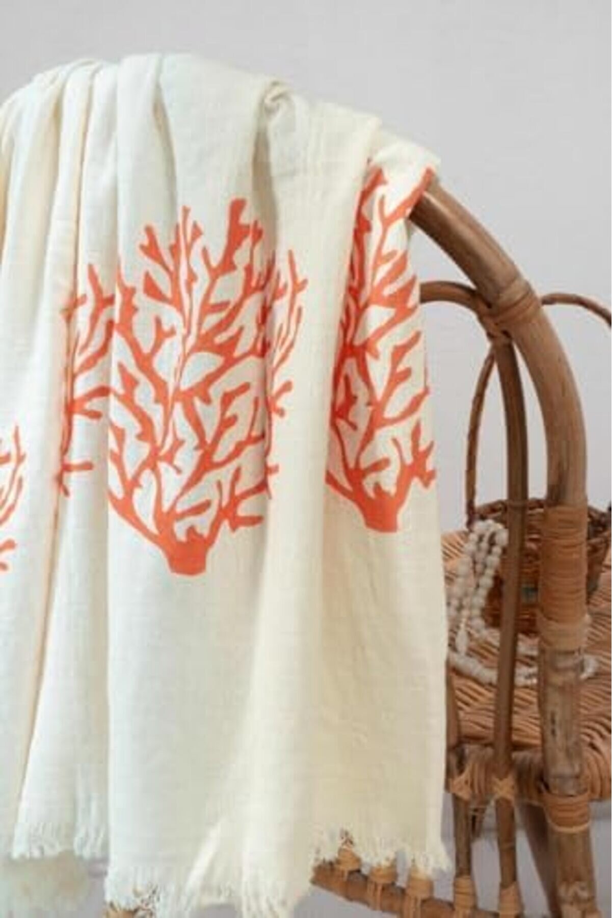 Shopverse 2 Katlı Organi̇k Havlu Turuncu Trendfli̇ck 1014773