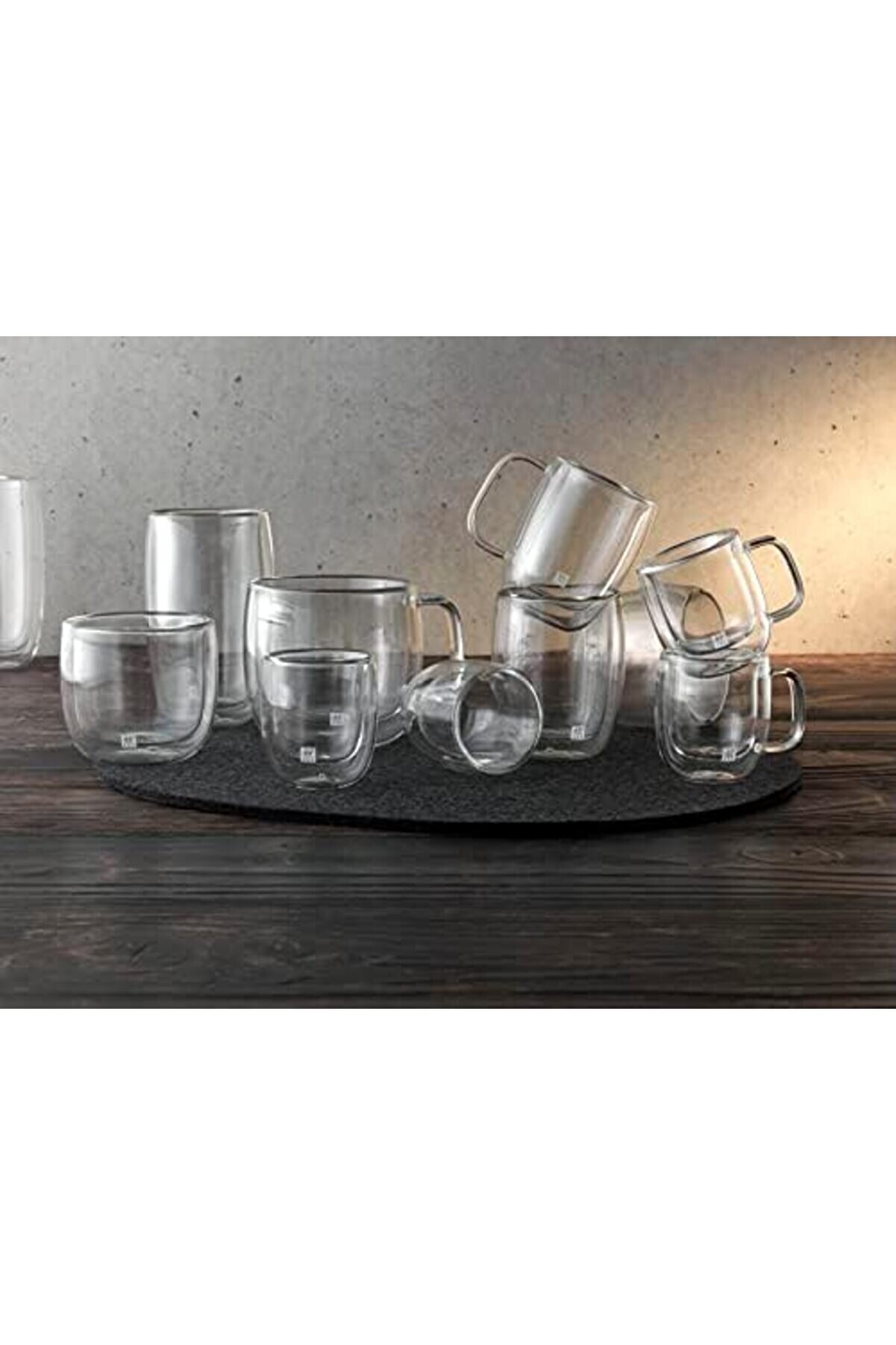 Shopverse Sorrento Çi̇ft Camlı Kulplu 2 Li̇ Espresso Seti̇, 80 Ml Trendfli̇ck 1014773