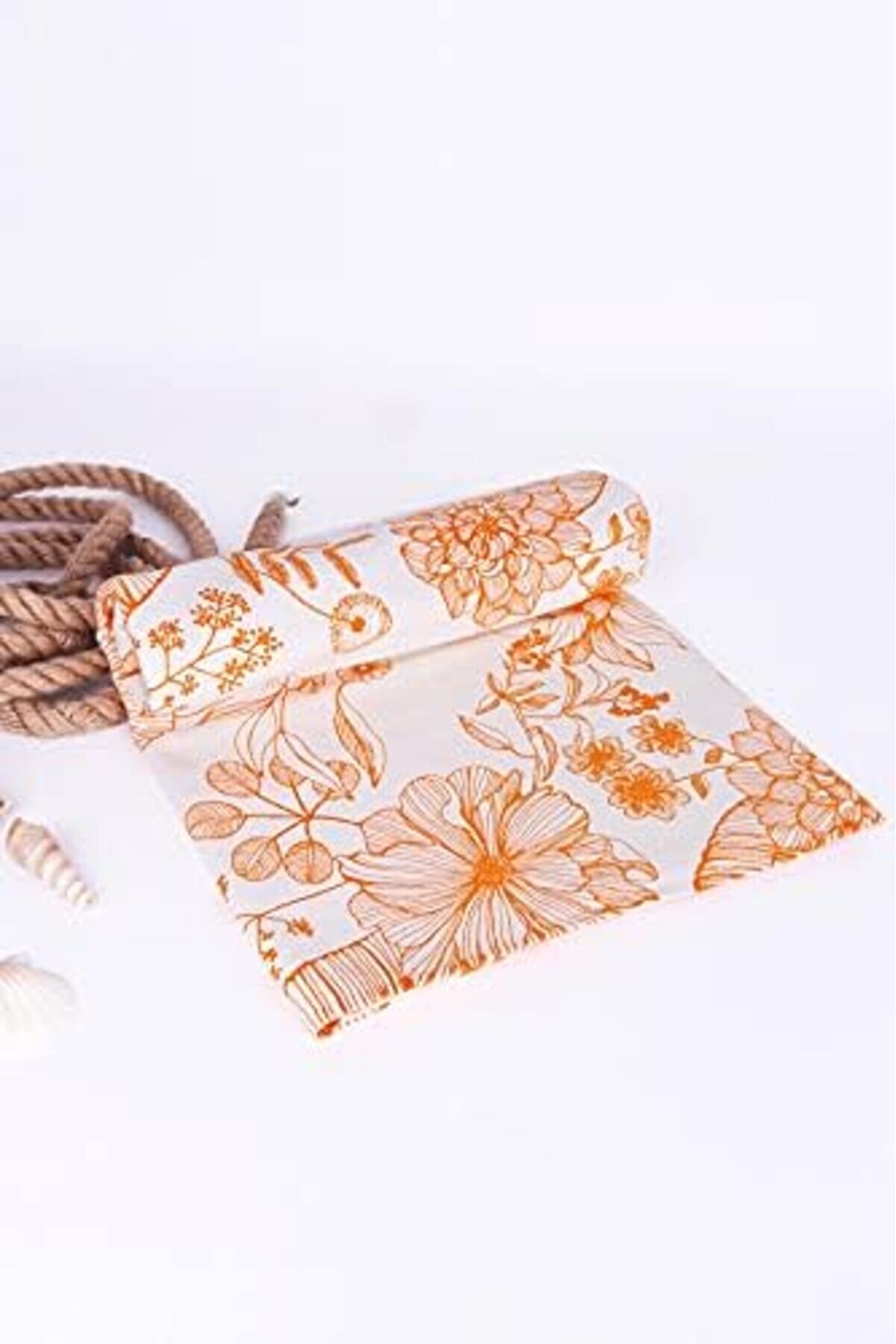 Shopverse 70X140 Desenli̇ Plaj Havlusu Turuncu Tek Ebat Trendfli̇ck 1014773