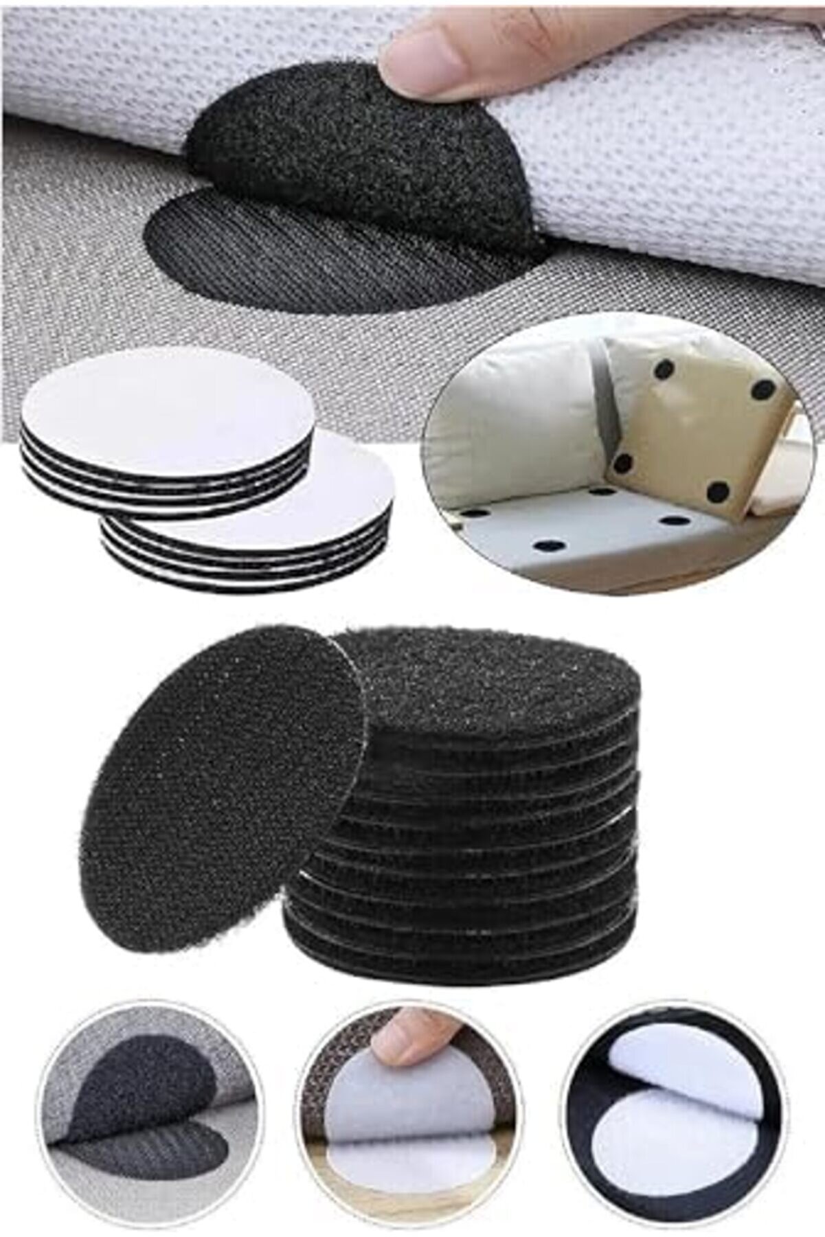 Shopverse 10 Lu Halı Ki̇li̇m Koltuk Örtüsü Sabi̇tleyi̇ci̇ Kaydırmaz Yıkanabi̇li̇r Kendi̇nden Yapışkanlı