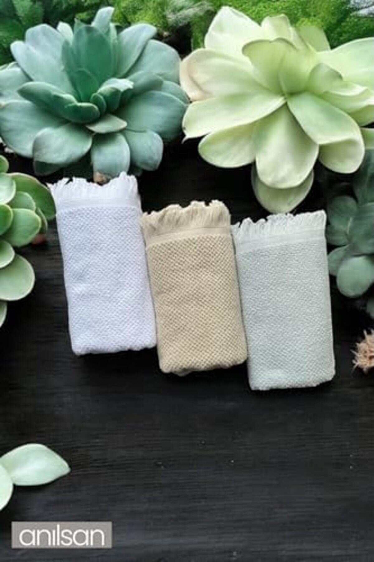 Shopverse 6 Lı Jelena El Havlusu - 50X90 Cm, 225 Gr,%100 Pamuk, Spa Ve Otel Havlusu, Günlük Kul