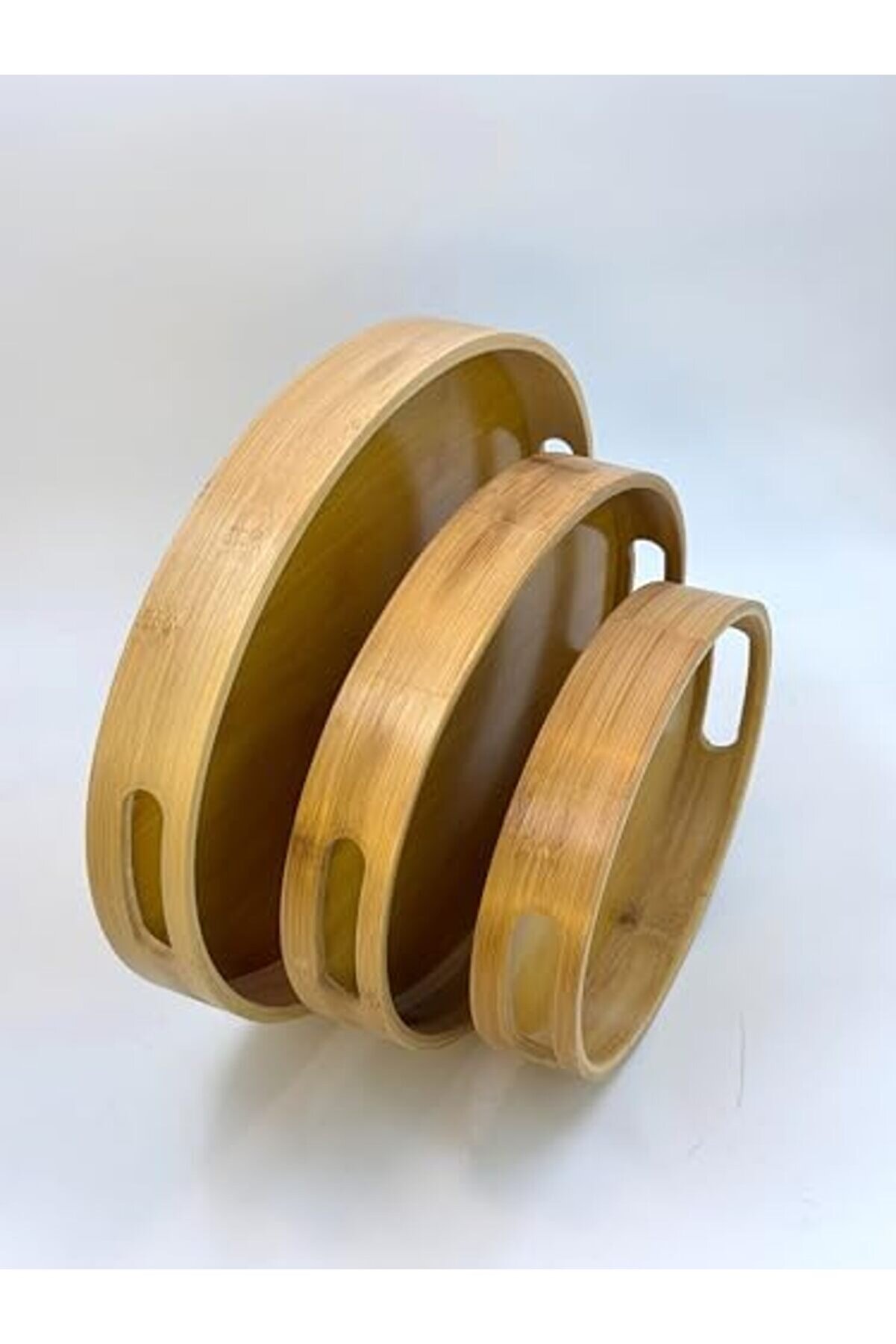 Bambu 3 Lü Tepsi̇ Seti̇ – Sunum, Çay Ve Servi̇s Tepsi̇si̇, Bambu Ahşap Tepsi̇ Takımı, Şık Ve Dayanıkl