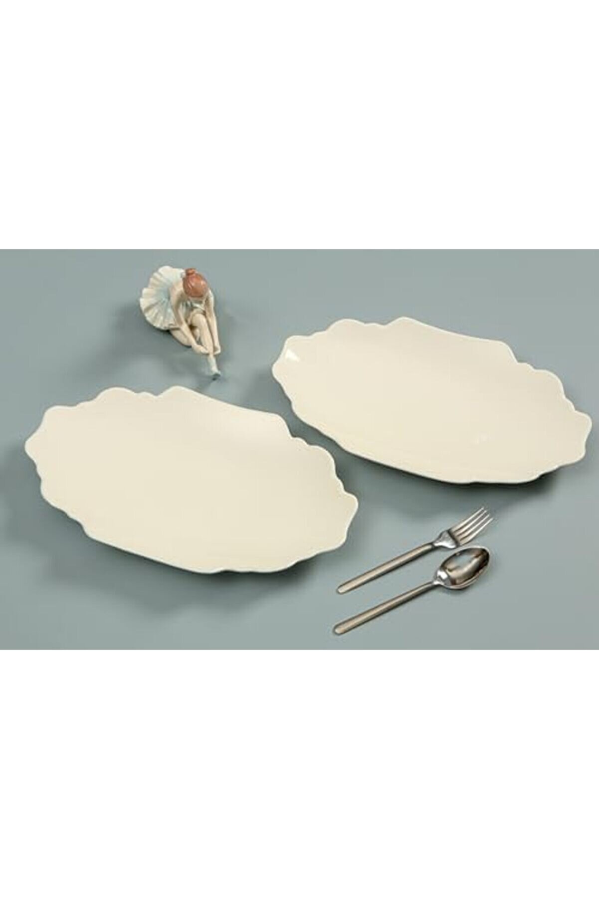 Shopverse Ti̇de Alumi̇li̇te Kayık Tabak 32 Cm, Tekli̇ Trendfli̇ck 1014773