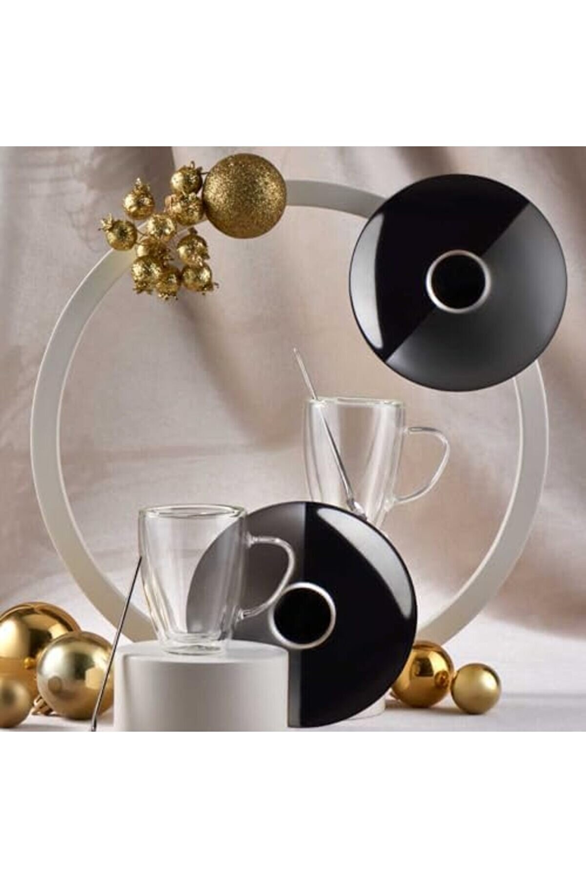 Shopverse 12 Li̇ Çi̇ft Ci̇darlı Espresso Fi̇ncanı 80 Ml Trendfli̇ck 1014773