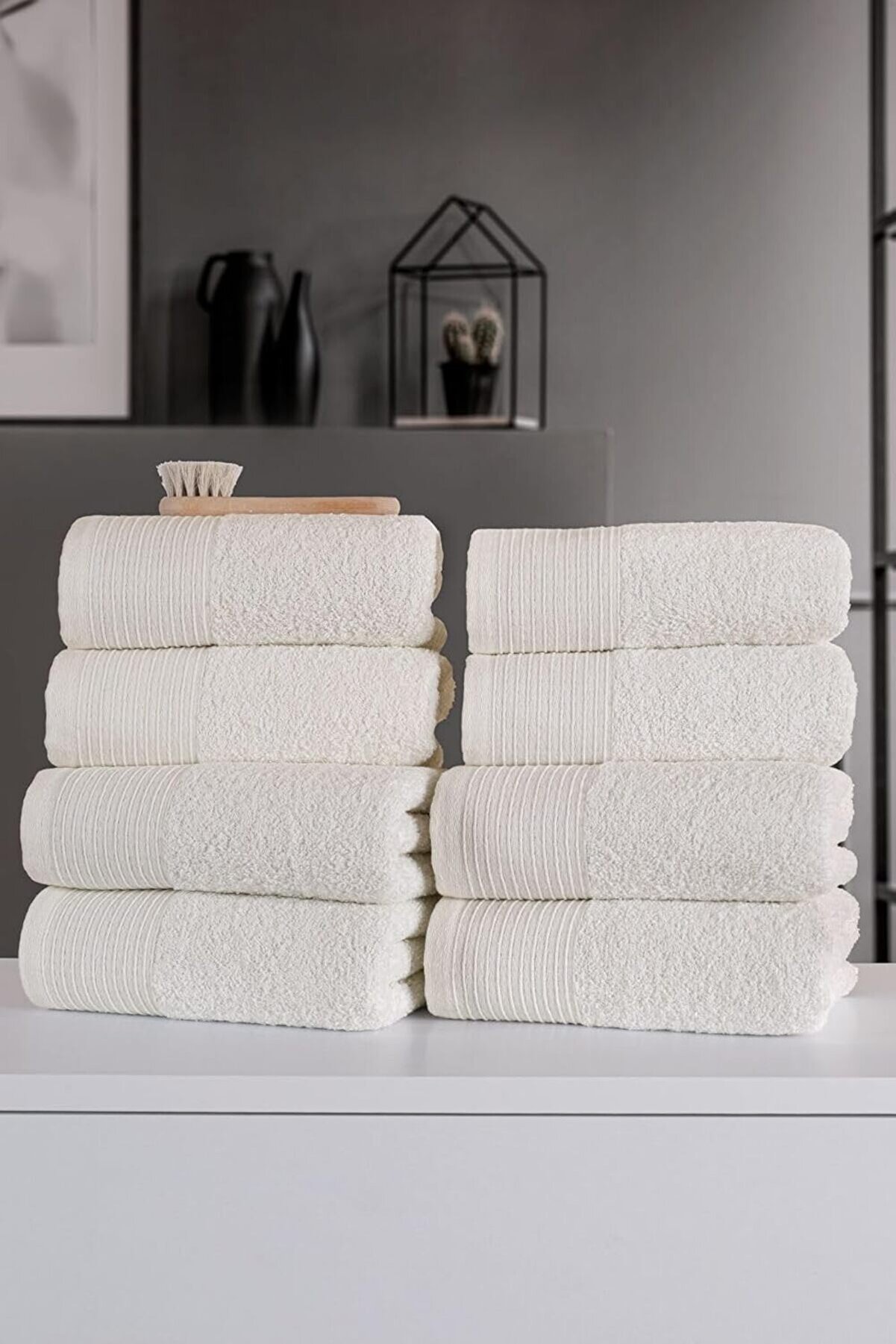 STOREMAX shopverse Sıla 8'li Kutulu 50x90Cm Pamuk Havlu Seti Havlu Havlu & Havlu Seti Çeyiz El&Yüz Havlu