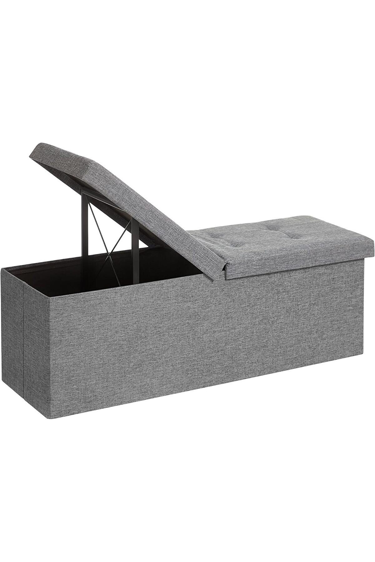 STOREMAX Depolama Alanlı Tabure, 110 x 38 x 38 cm, 300 kg'a Kadar Dayanıklı, Açık Gri LSF71G 978262