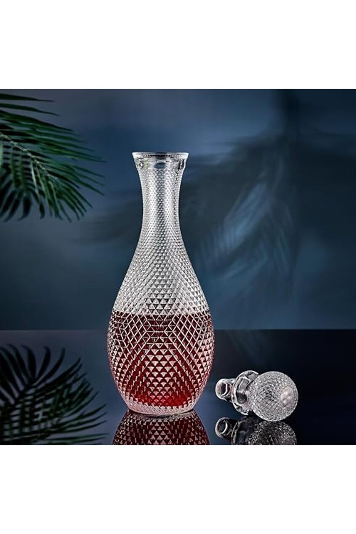 Shopverse Deposu - Cam Kapaklı Cam Karaf - Sürahi̇ - 900 Ml Trendfli̇ck 1014773