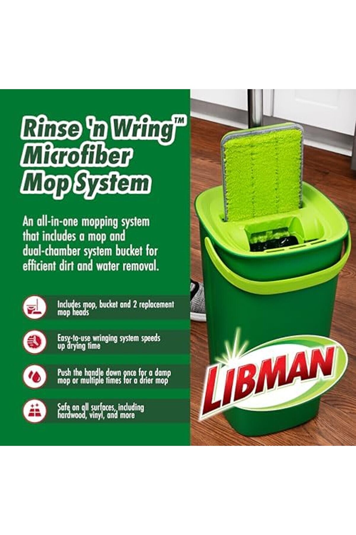 Shopverse Ri̇nse  N Wri̇ng Paspas Ve Kova Si̇stemi̇ | Mi̇krofi̇ber Zemi̇n Paspası | Zemi̇n Temi̇zleyi̇ci̇