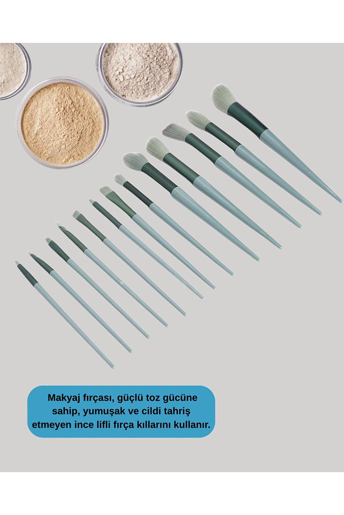 Profesyonel Kullanıma Uygun 13 Parça Makyaj Fırçası Takımı Fi̇ber Kıllı