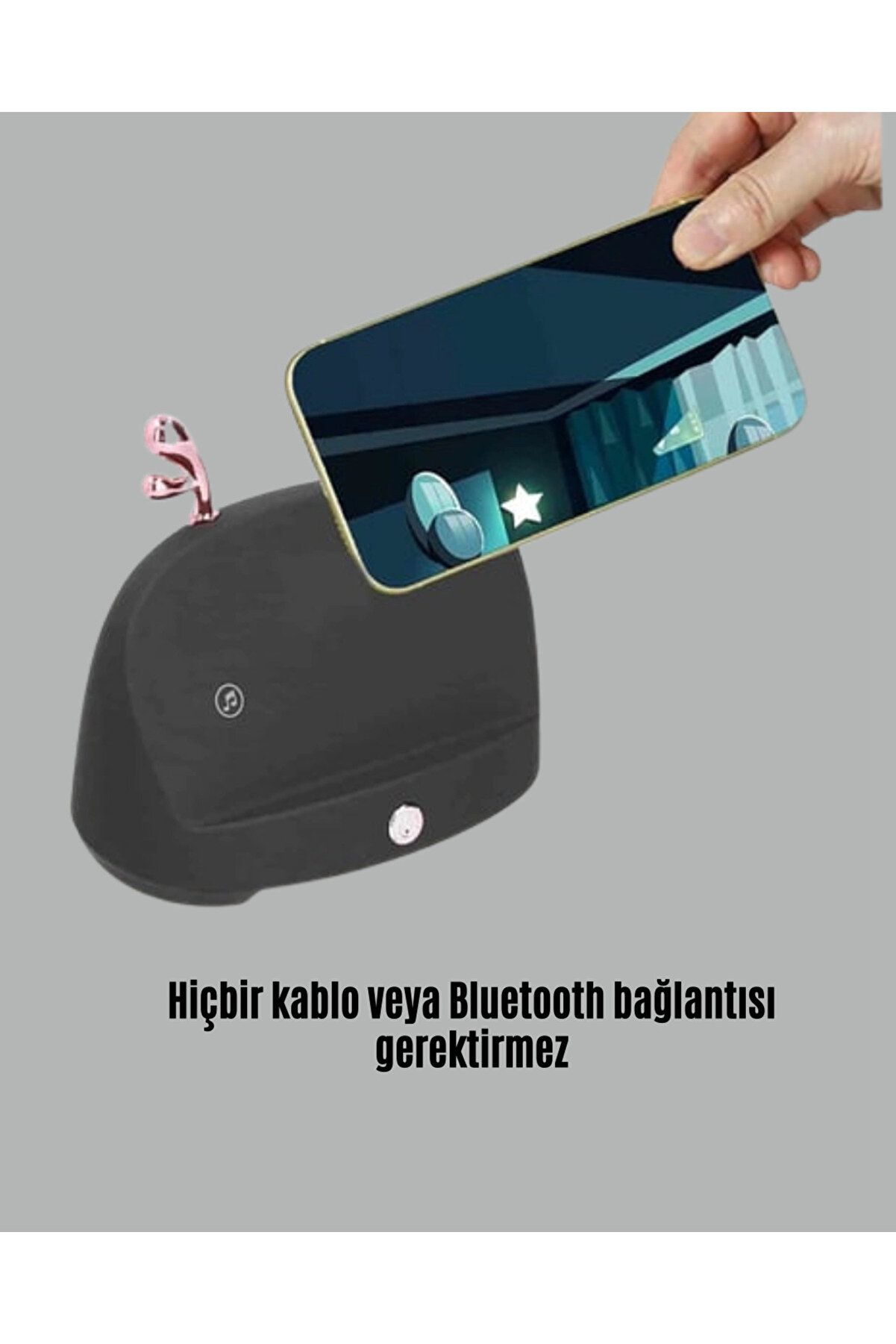 Taşınabi̇li̇r Kablosuz Telefon Tutucu Ve Bluetooth Hoparlör – Kompakt Tasarım, Üstün Ses